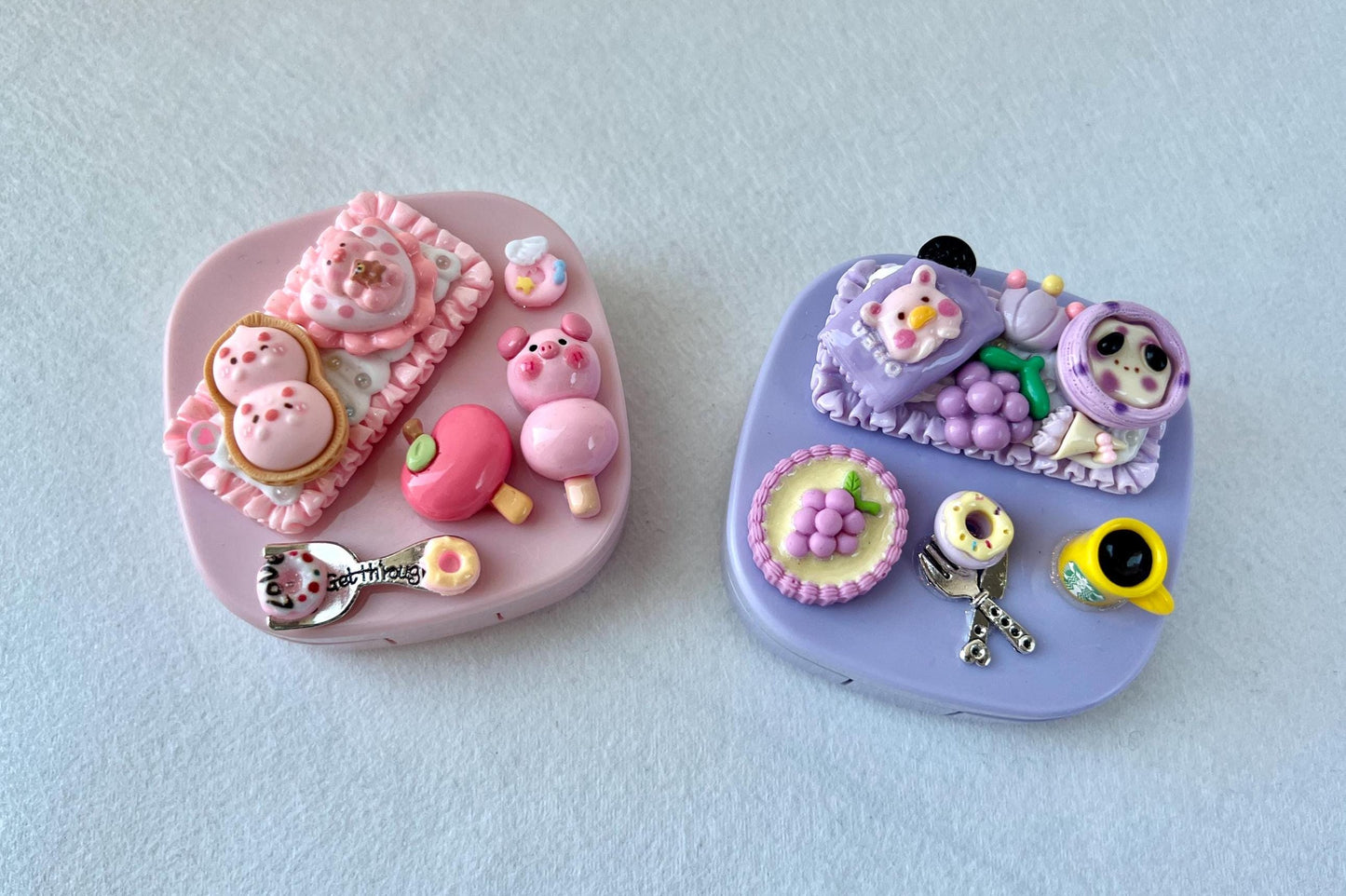 Contact Lens Case with Cute Food & Animal Charms