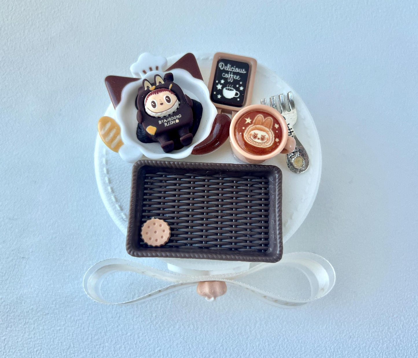 Labubu Theme Jewelry Box Round Storage Box Jewelry Organizer Small Accessories Birthday Gift
