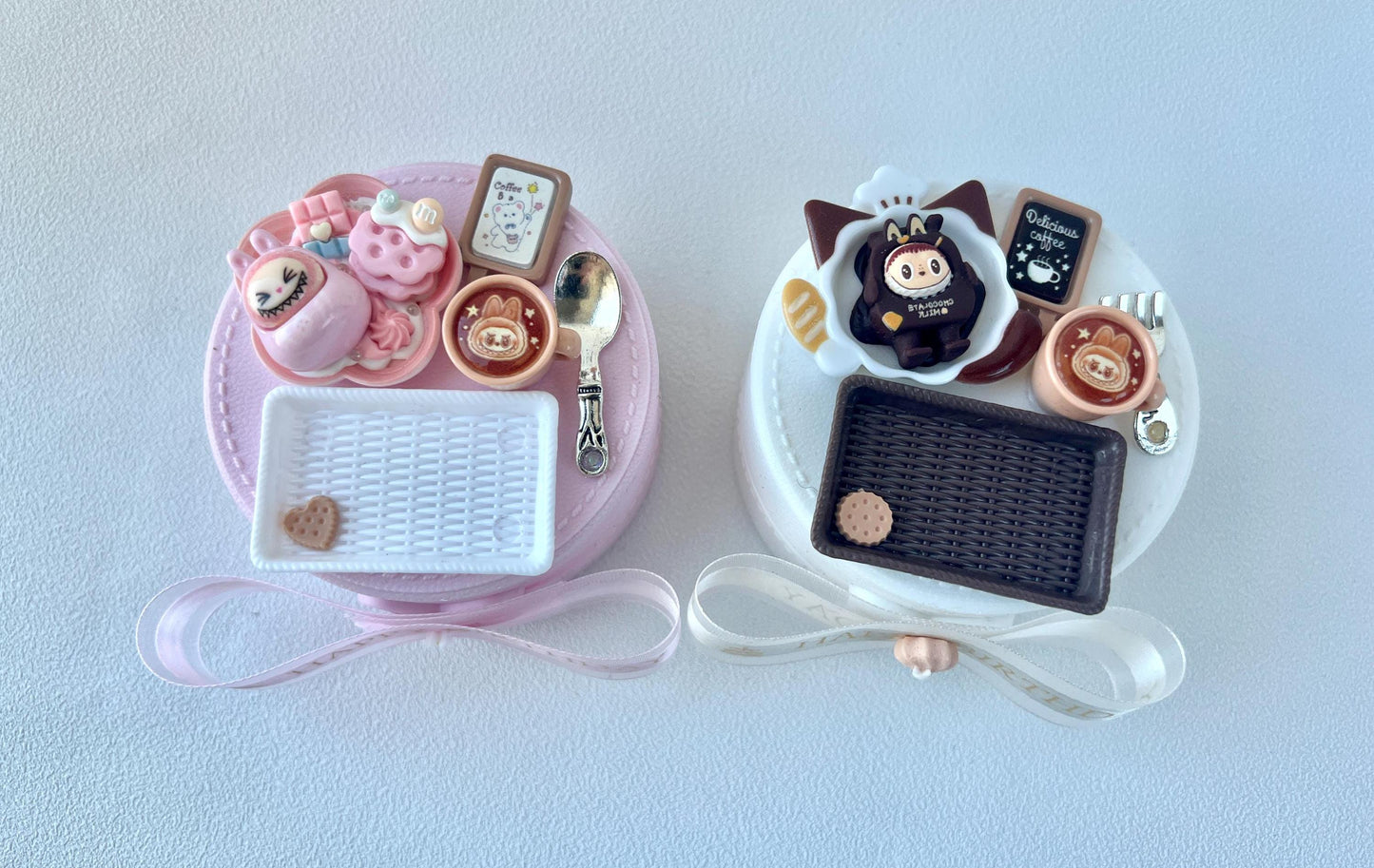 Labubu Theme Jewelry Box Round Storage Box Jewelry Organizer Small Accessories Birthday Gift