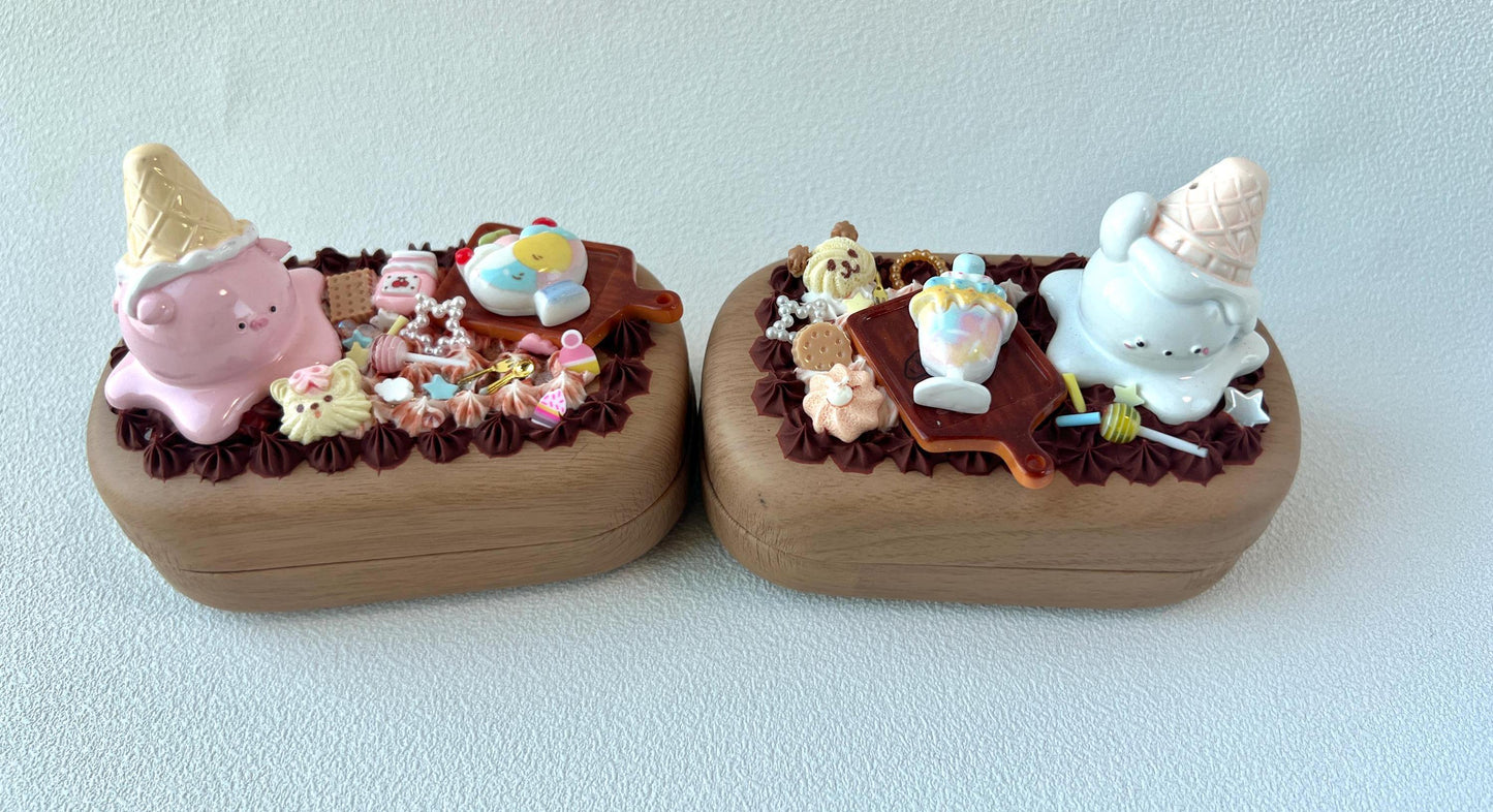 Contact Lens Case with Cute Food & Animal Charms
