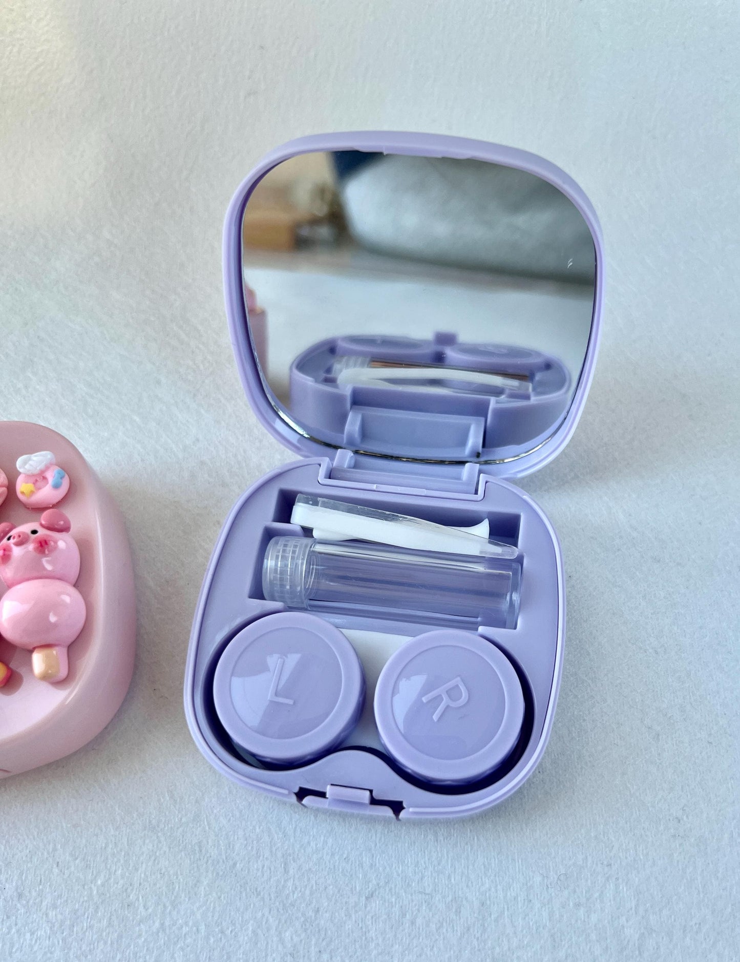 Contact Lens Case with Cute Food & Animal Charms