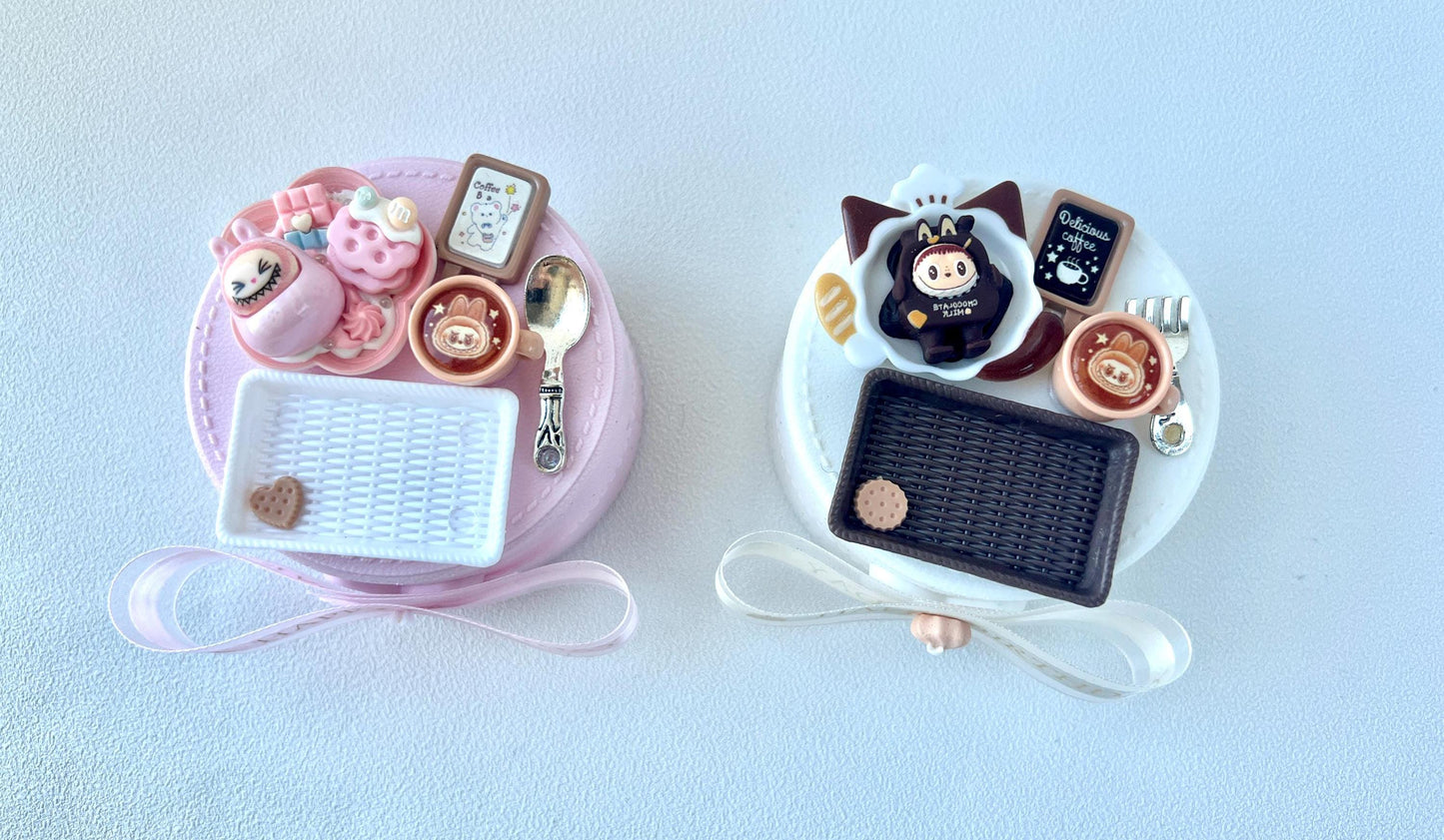 Labubu Theme Jewelry Box Round Storage Box Jewelry Organizer Small Accessories Birthday Gift