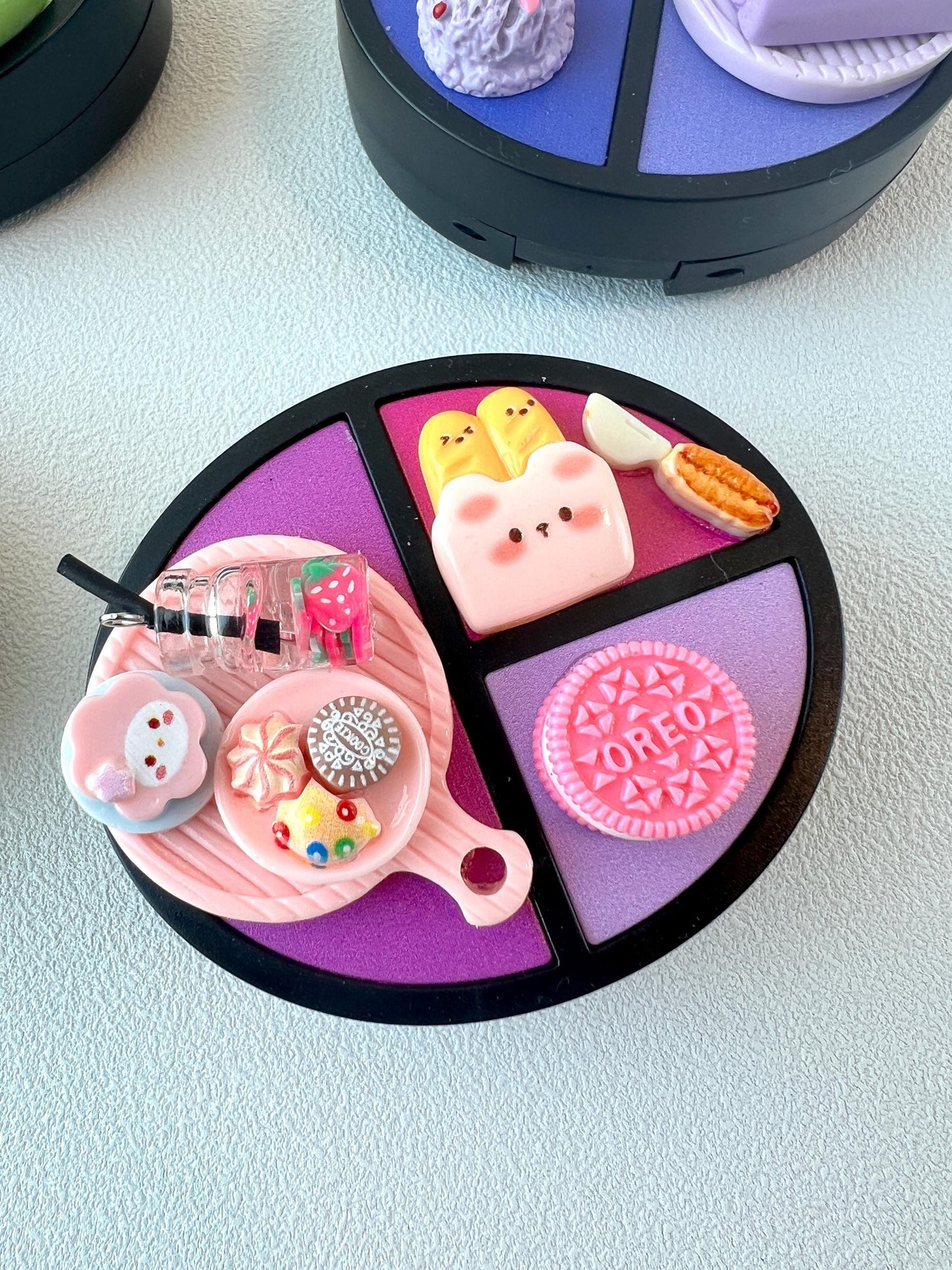 Colorful Contact Lens Case with Cute Food & Animal Charms