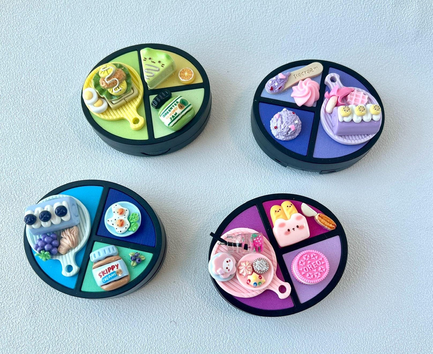 Colorful Contact Lens Case with Cute Food & Animal Charms
