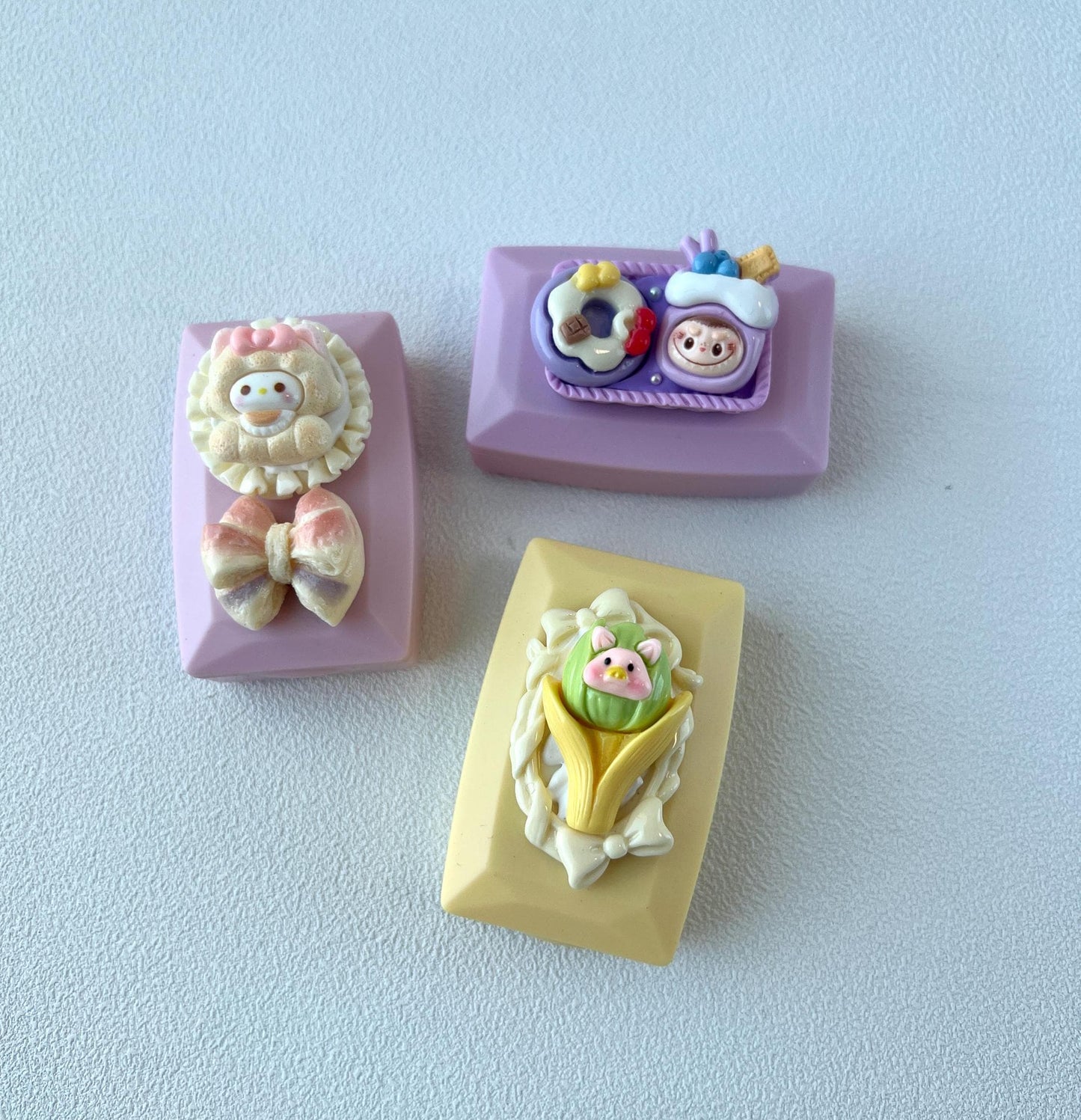 Contact Lens Case Set with Cute Food and Animal Charms