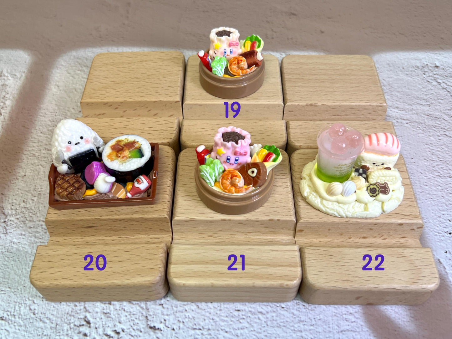 Cute Personalized Phone Stand Asian Food Theme Wooden Phone Holder Name Engraved Personalized Gift Desk Decoration Kawaii Phone Stand