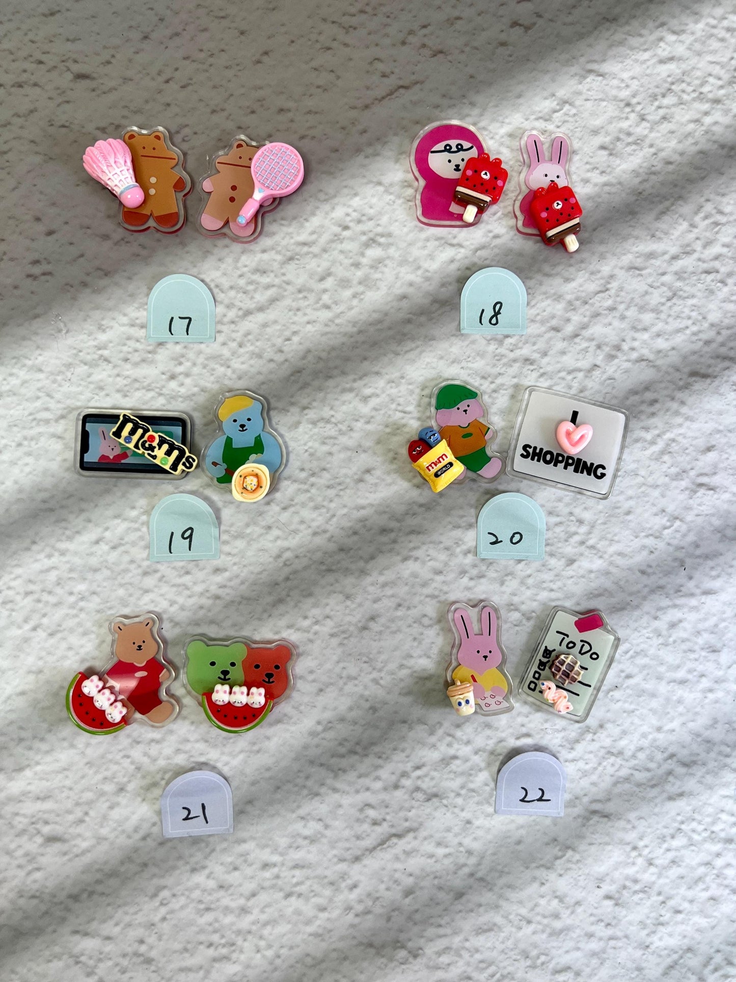 Keychain Set x2 or x3 | Kawaii Animal and Food Keychain Funny Key Charm Bag Charm Handmade Gift Acrylic Keychain Accessory
