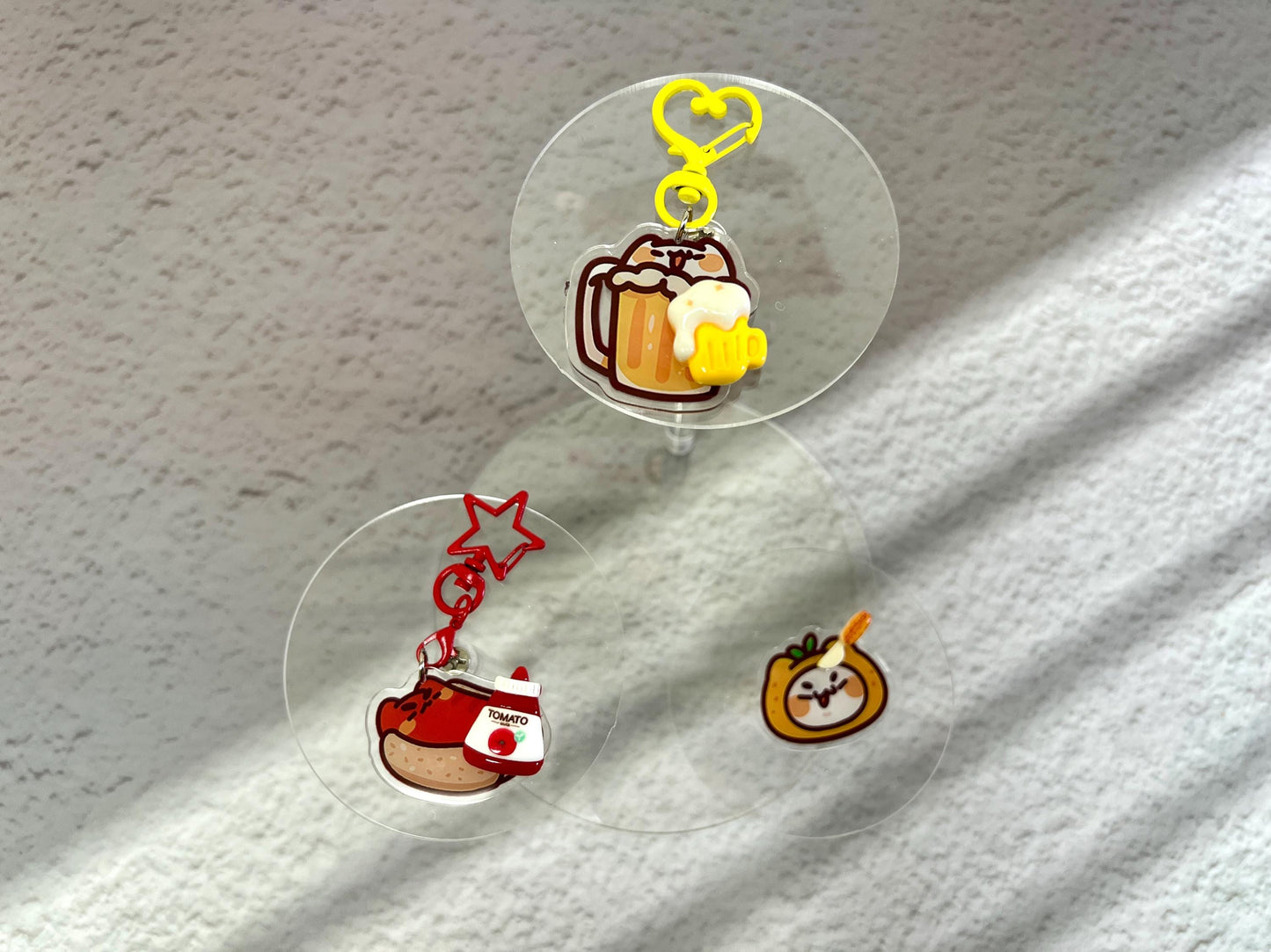 Food Theme Keychain Cute Keyring Bag Charm Accessory