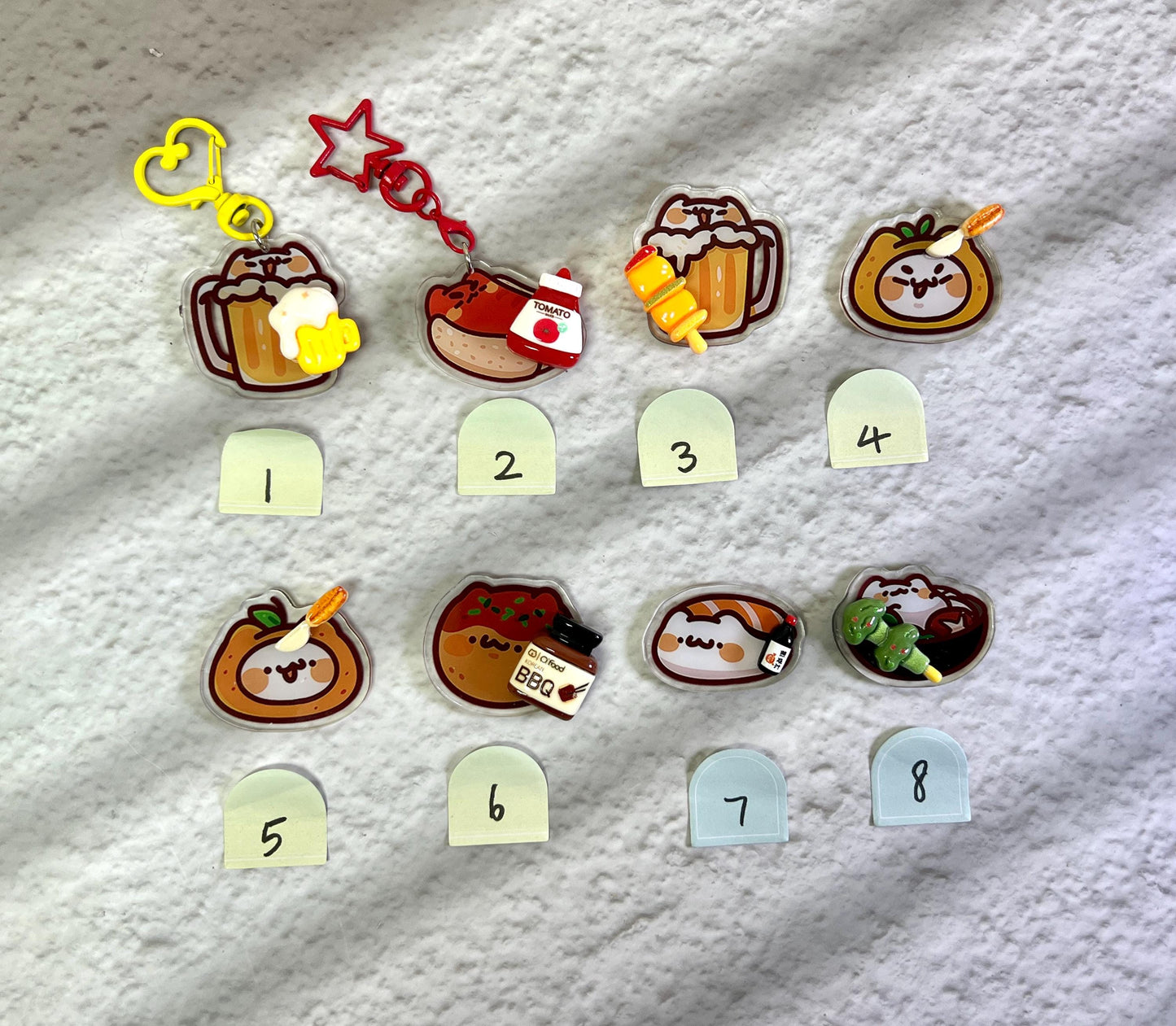 Food Theme Keychain Cute Keyring Bag Charm Accessory