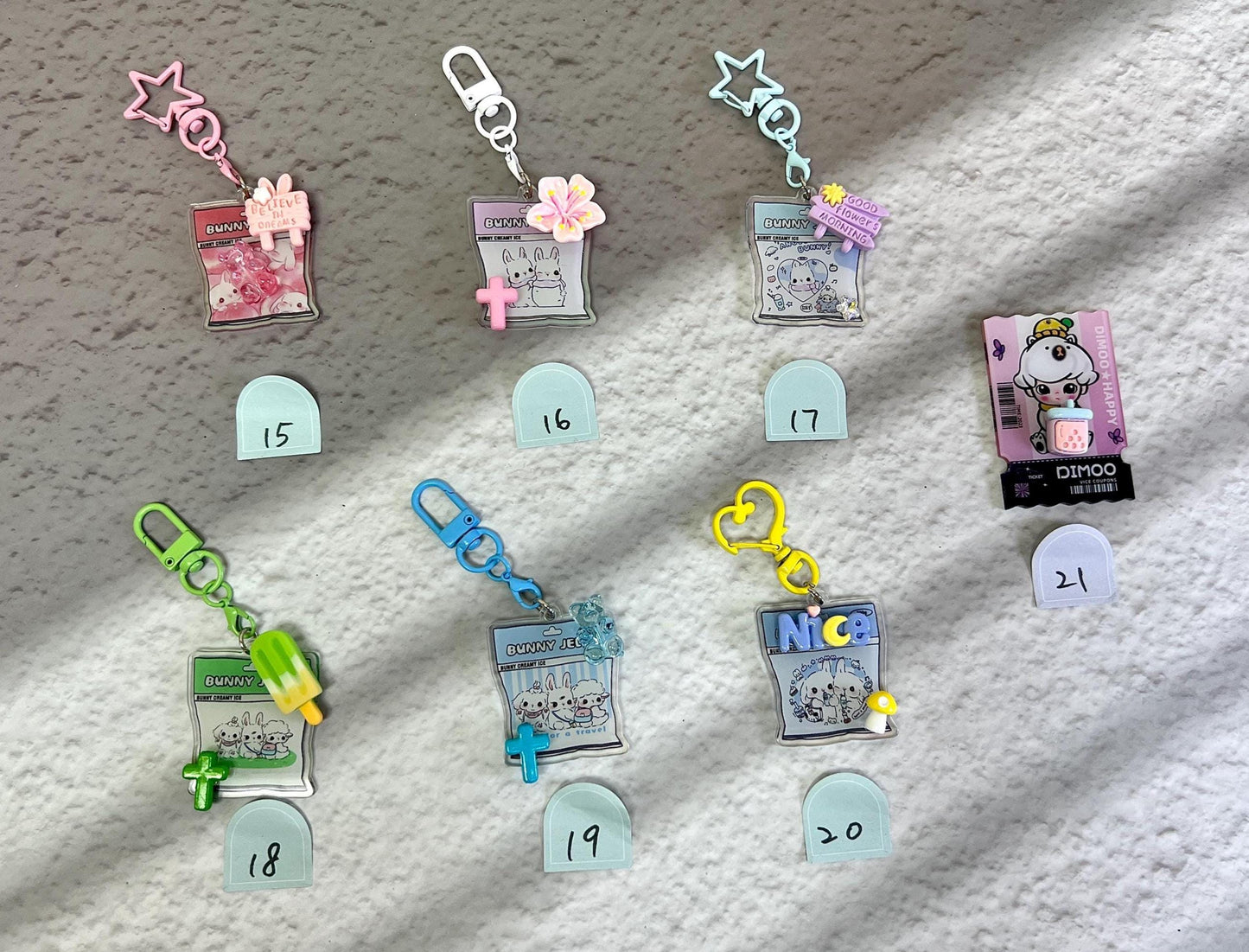 Kawaii Keychain Cute Keyring Key Charm Bag Charm Handmade Gift Acrylic Keychain Gift