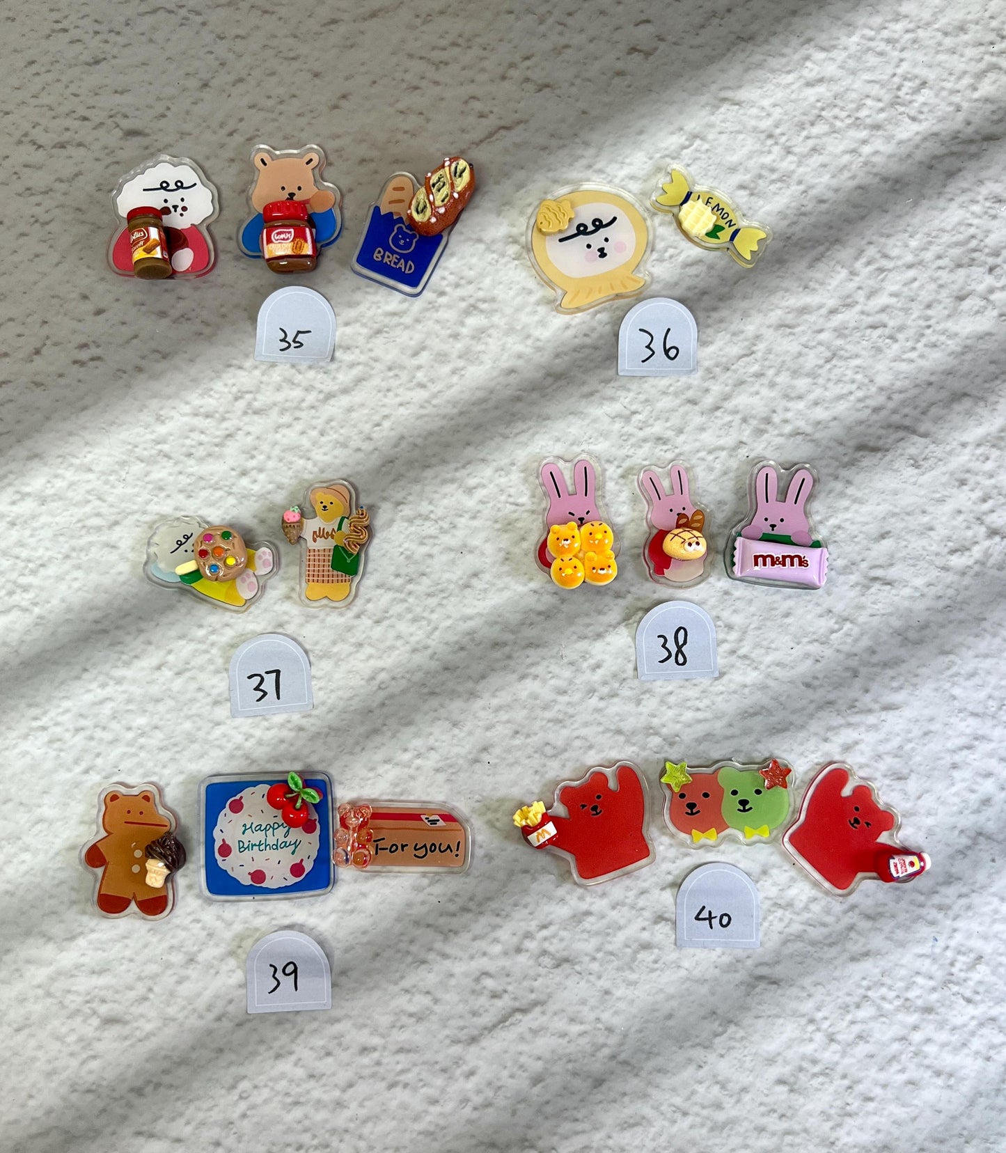 Keychain Set x2 or x3 | Kawaii Animal and Food Keychain Funny Key Charm Bag Charm Handmade Gift Acrylic Keychain Accessory