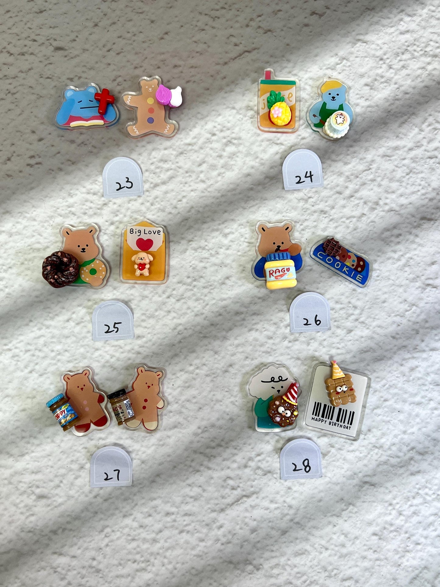 Keychain Set x2 or x3 | Kawaii Animal and Food Keychain Funny Key Charm Bag Charm Handmade Gift Acrylic Keychain Accessory