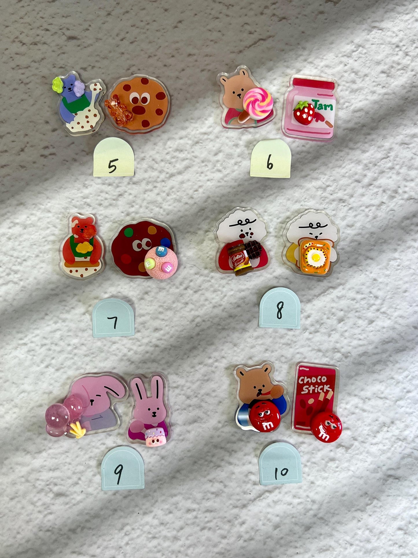 Keychain Set x2 or x3 | Kawaii Animal and Food Keychain Funny Key Charm Bag Charm Handmade Gift Acrylic Keychain Accessory