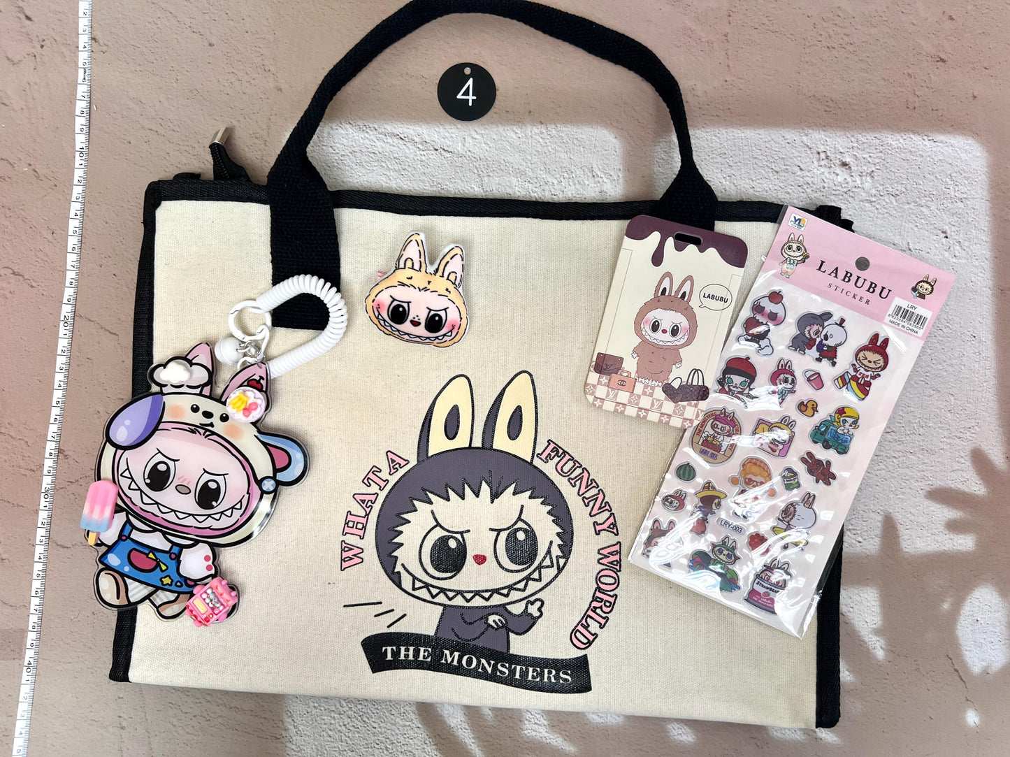 Labubu Big Charm Set Acrylic Bag Charm Labubu Accessory Labubu Bag