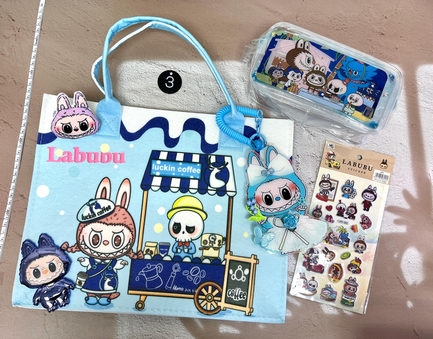 Labubu Big Charm Set Acrylic Bag Charm Labubu Accessory Labubu Bag