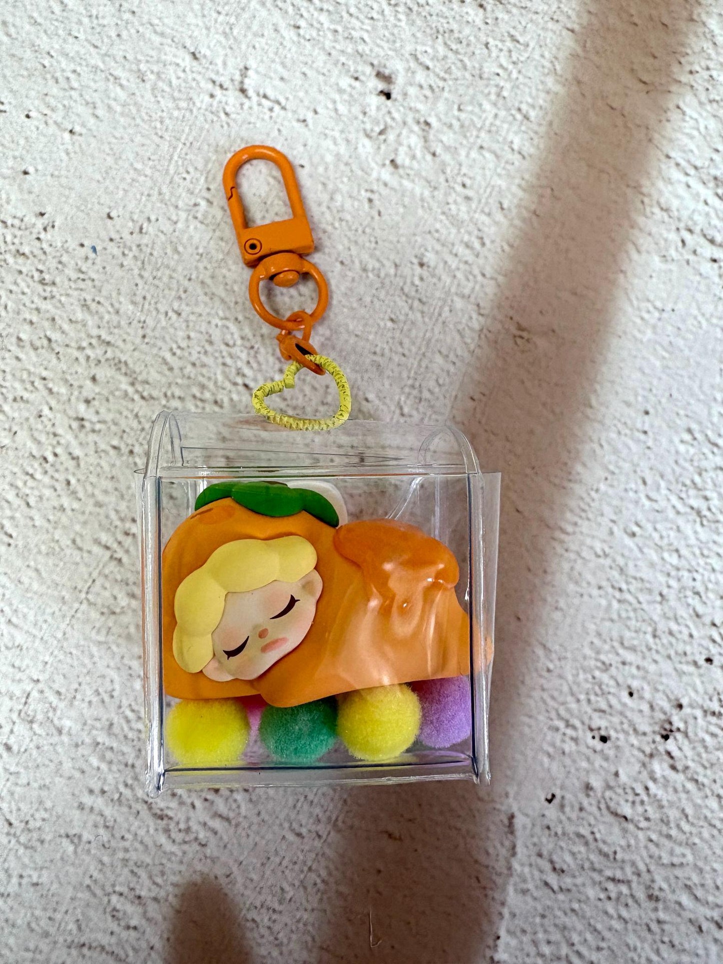 Braided Wrist Strap with Cute Figurine in PVC Bag Colorful Phone Chain Lovely Keychain Bag Accessories Phone Accessories