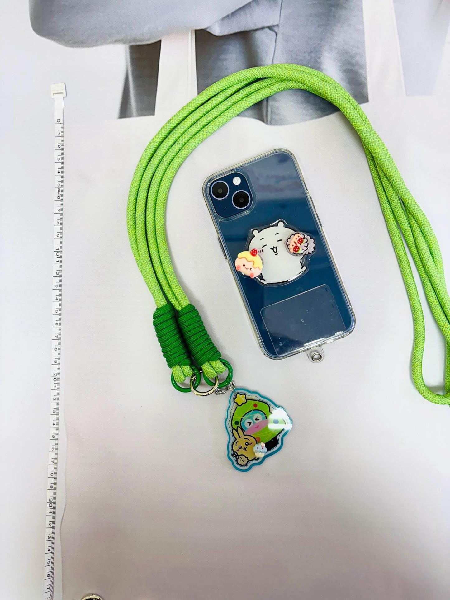 Chiikawa Phone Accessory Set | Chiikawa Phone Strap Phone Grip Phone Charm Cutecore Set Birthday Gifts