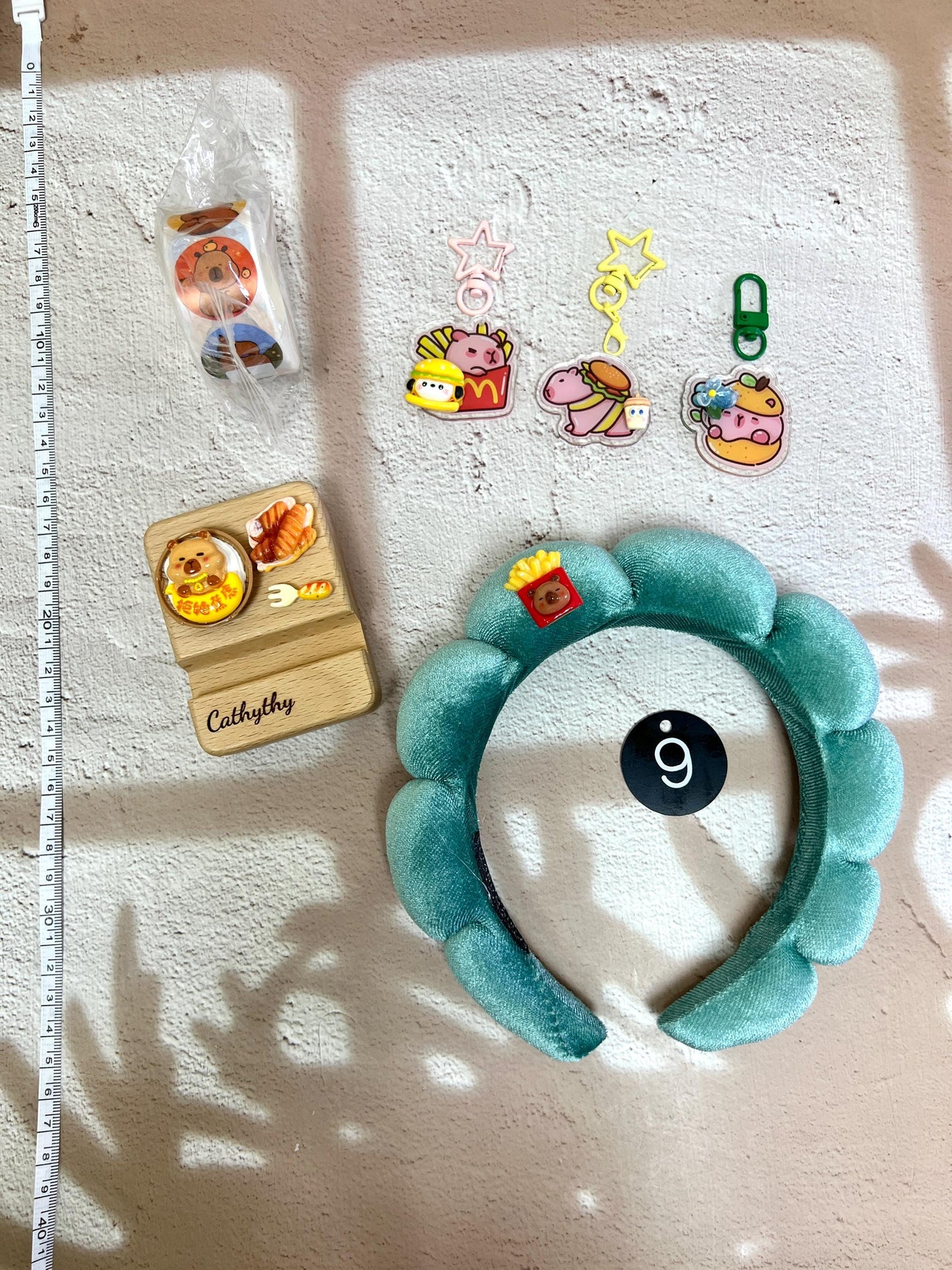 Capybara keychain & phone stand set personalized phone stand capybara