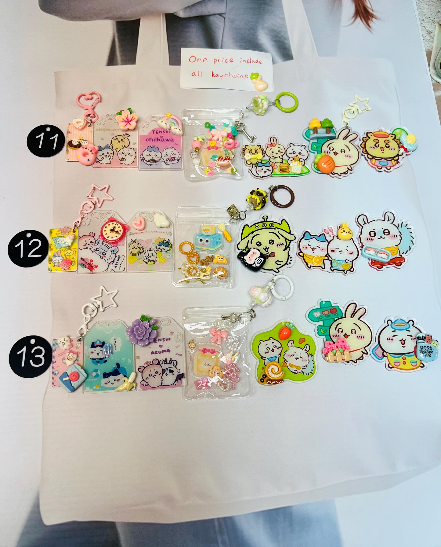 Chiikawa Keychain Set x7 or x5 | Chiikawa Charm Bundle Set Handmade Acrylic Charm Chiikawa Gift