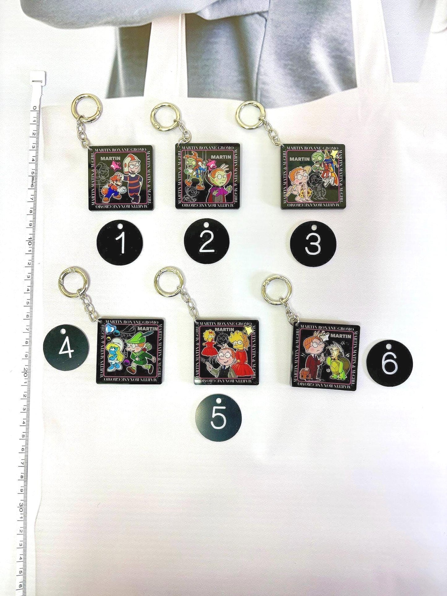 Martin Morning Keychain Cartoon Martin Morning Bag Charm Handmade Keyring Martin Morning Key Charm Kawaii Keychain Gift