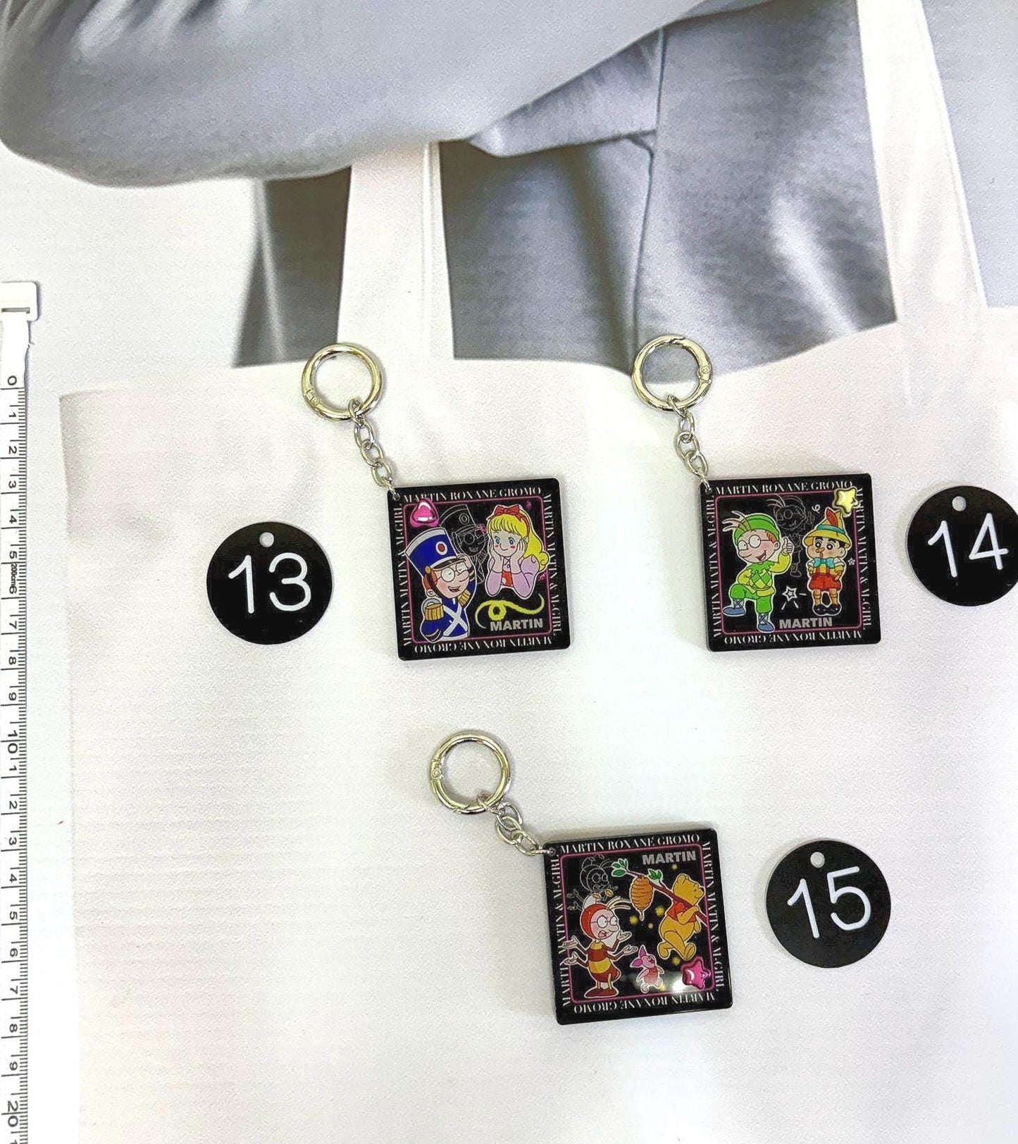 Martin Morning Keychain Cartoon Martin Morning Bag Charm Handmade Keyring Martin Morning Key Charm Kawaii Keychain Gift