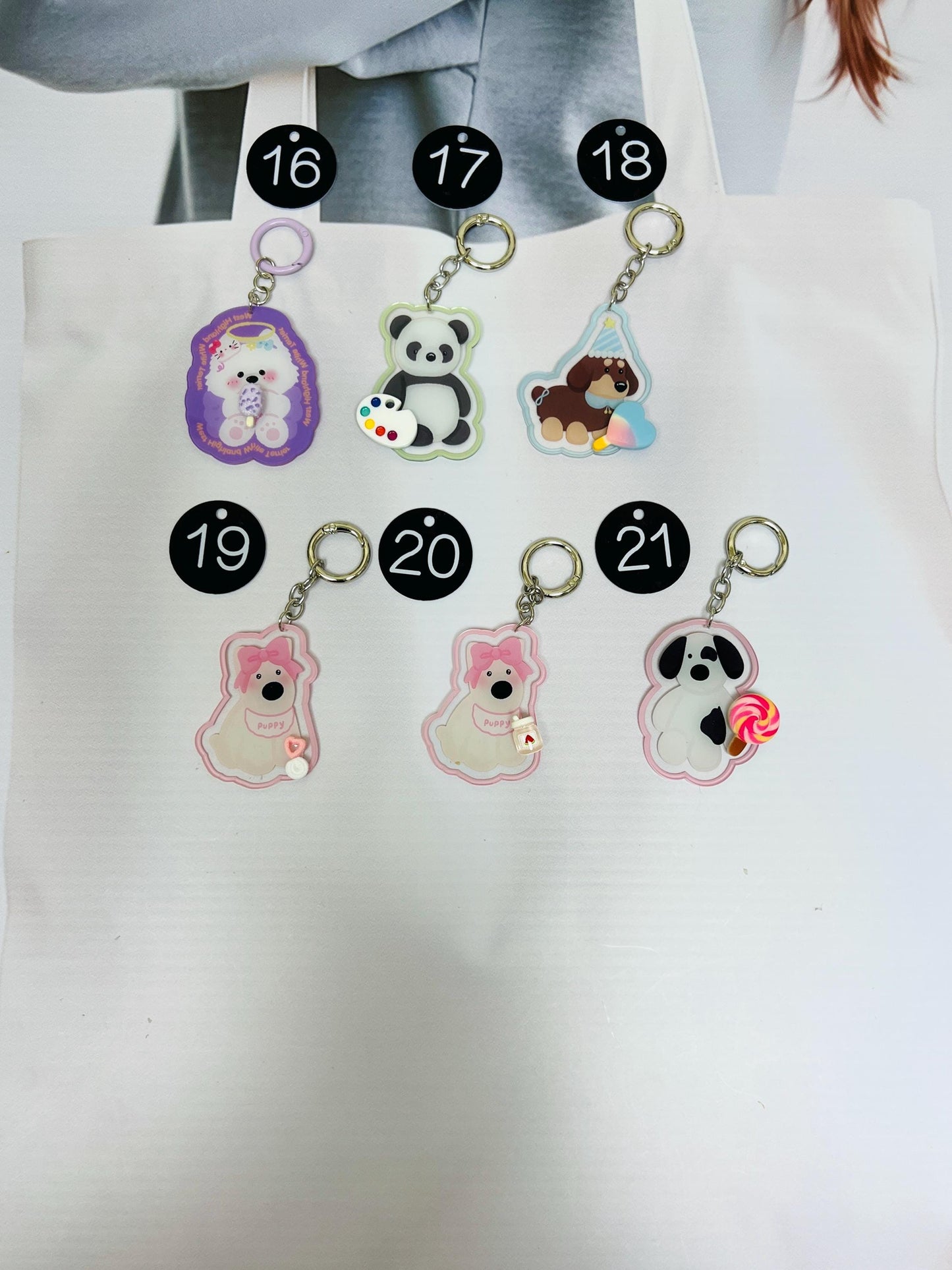 JC Keychain Decorated with Resin Charms | Kawaii Charm Bag Charm Handmade Accessory Acrylic Keychain Small Gift