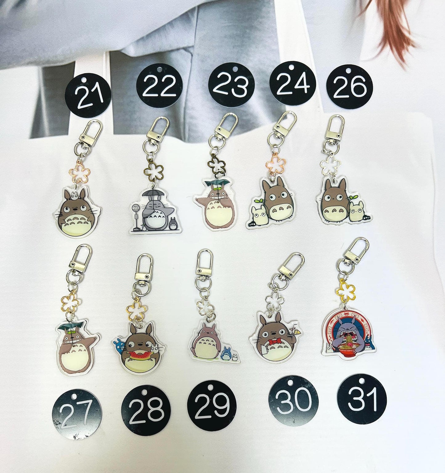 Hayao Miyazaki Keychain Decorated with Resin Charm | Kawaii Charm Cute Bag Tag