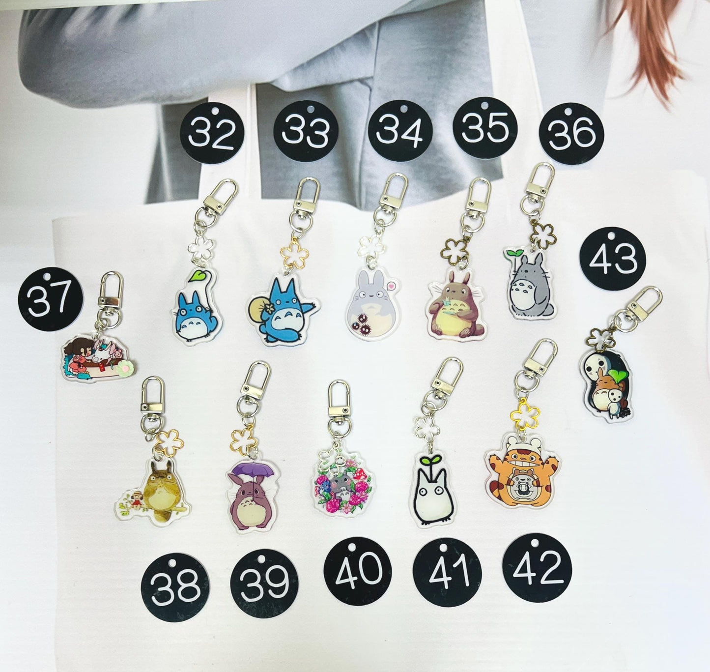 Hayao Miyazaki Keychain Decorated with Resin Charm | Kawaii Charm Cute Bag Tag
