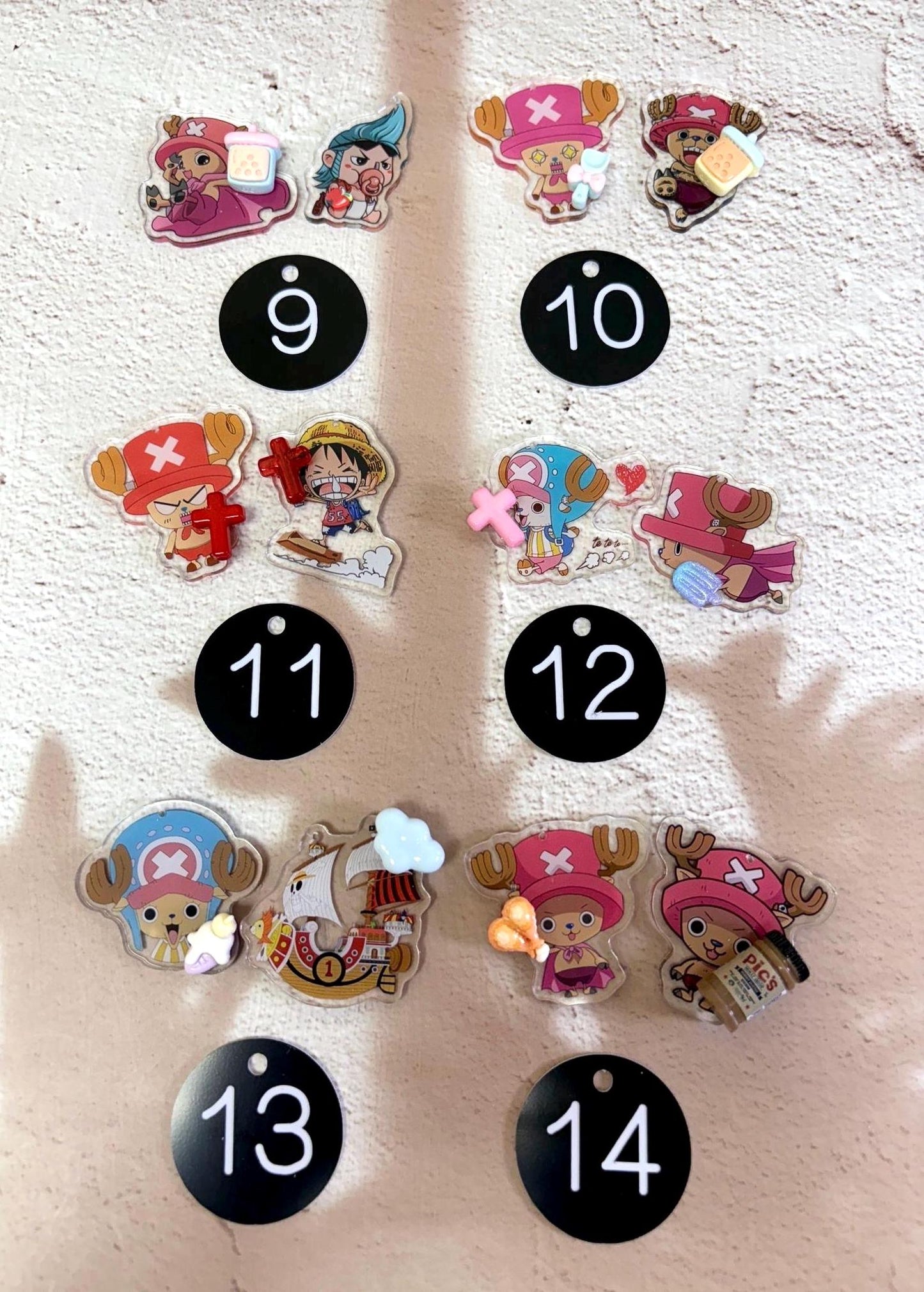 One Piece Anime Keychain Set 2x or 3x | One Piece Manga Key Charm Bag Accessories Handmade Acrylic Keychain Gift