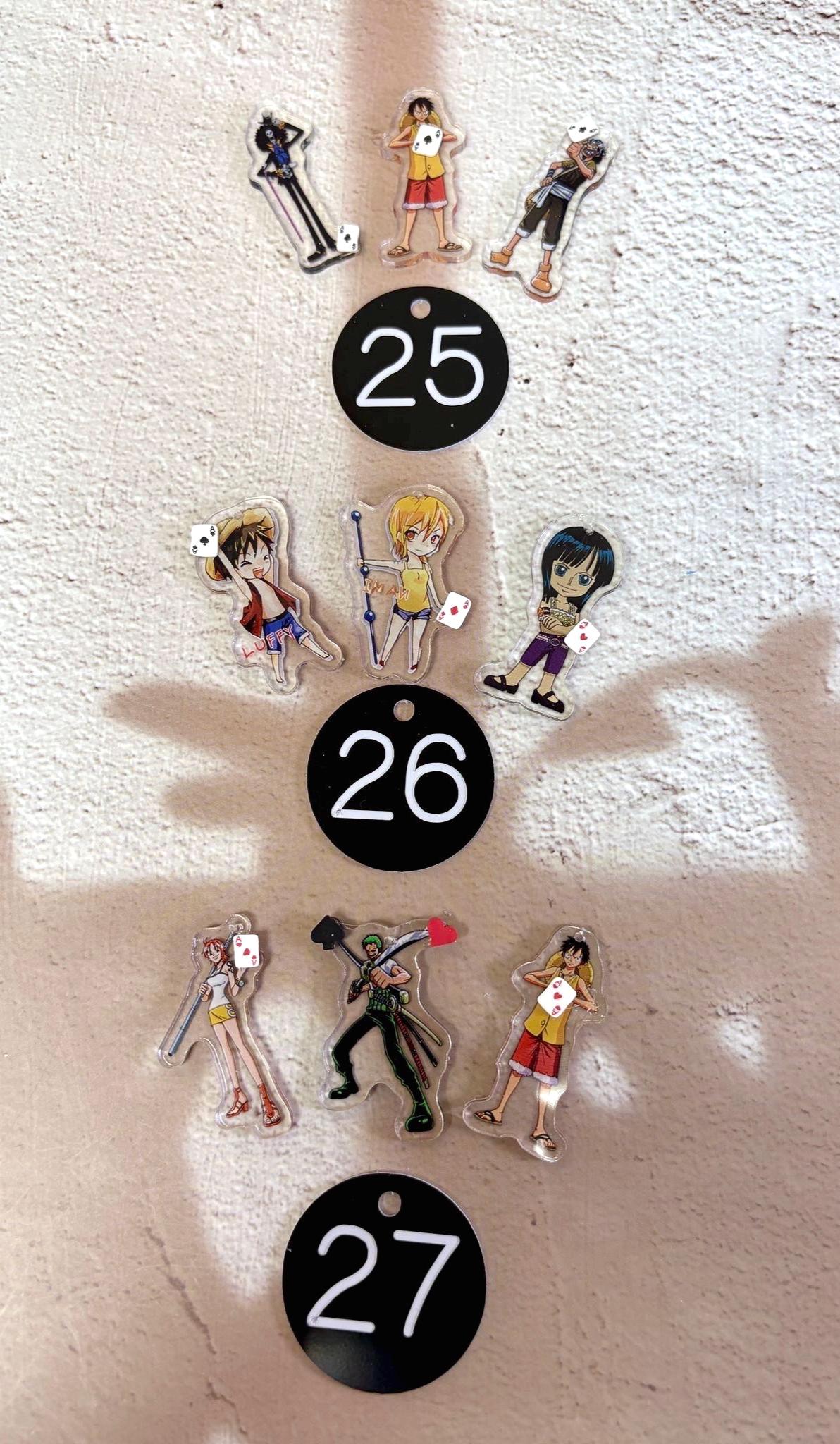 One Piece Anime Keychain Set 2x or 3x | One Piece Manga Key Charm Bag Accessories Handmade Acrylic Keychain Gift