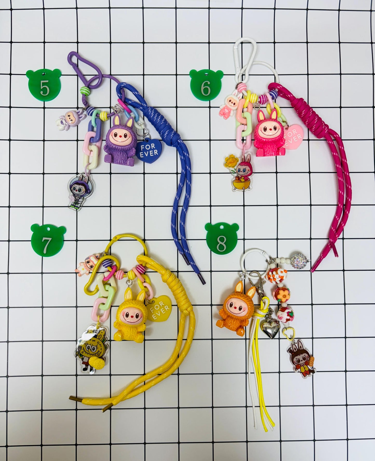 Labubu Keychain Labubu Bag Charm Handmade Charms Small Gifts