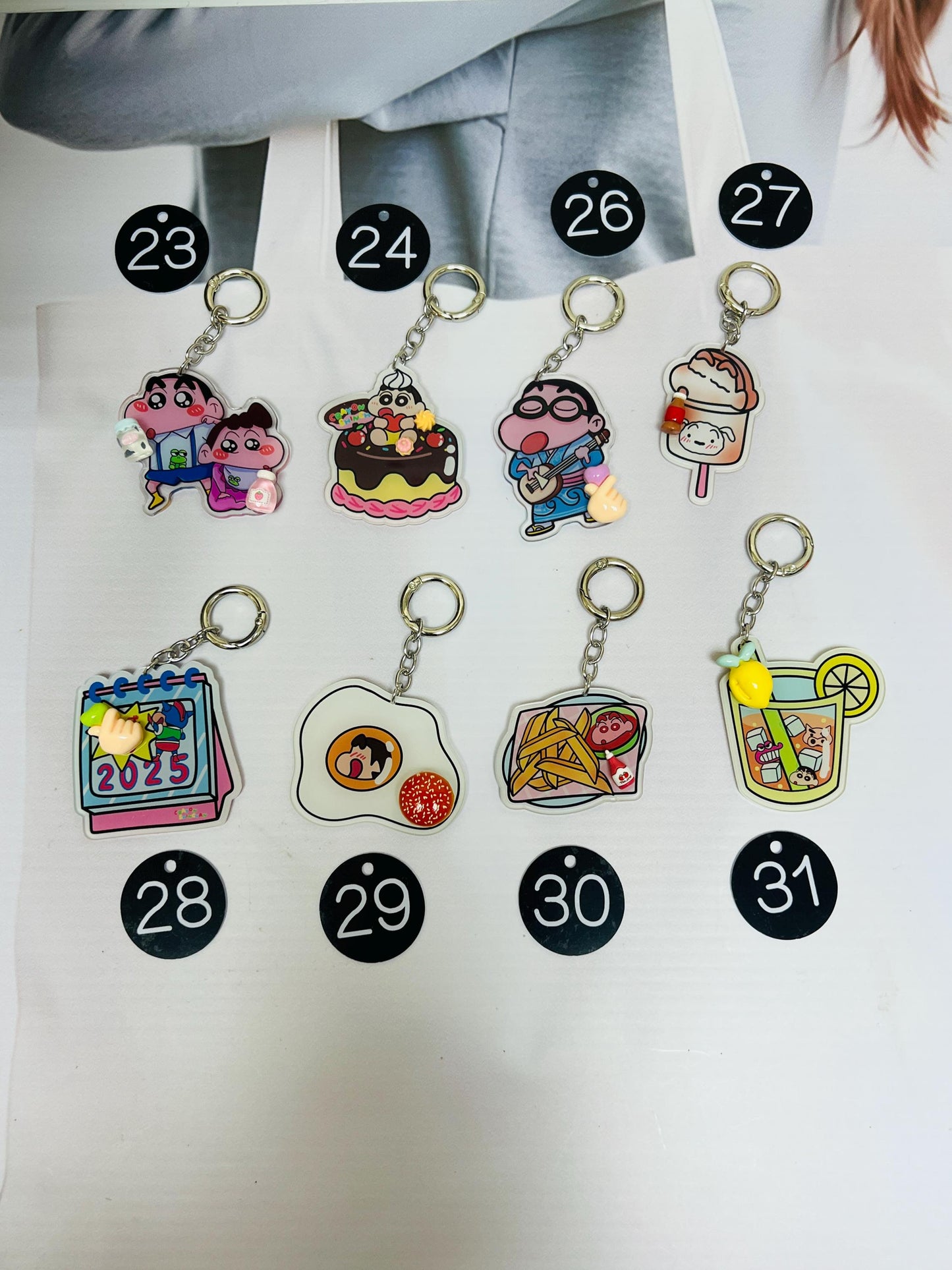 Crayon Shin-chan Keychain | Shinchan Charm Bag Accessory Keyring Small Gift Idea