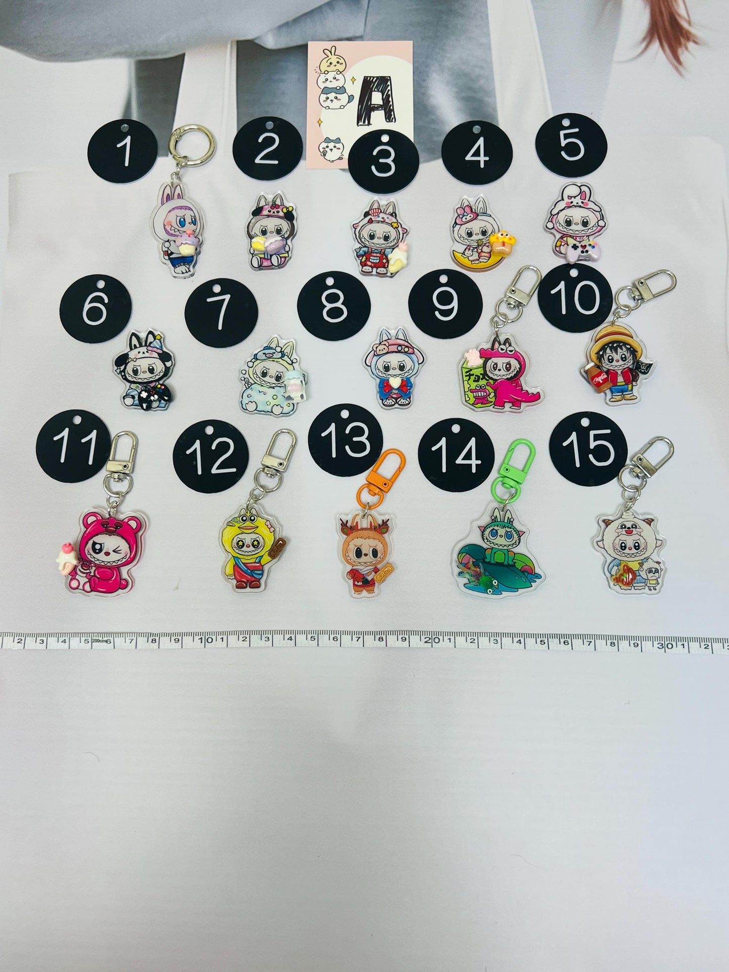 Labubu Big Bag Charm Labubu Handmade Big Charm Labubu Accessory Labubu Acrylic Gift