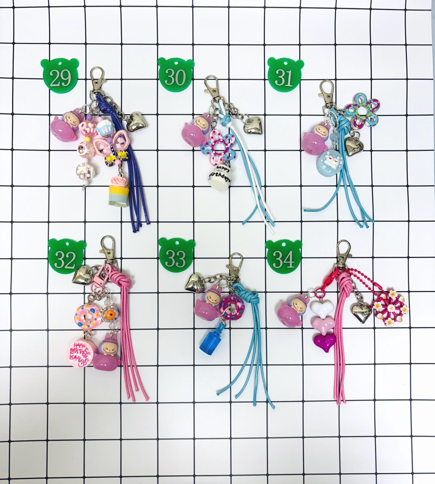 Labubu Keychain Labubu Bag Charm Handmade Charms Small Gifts