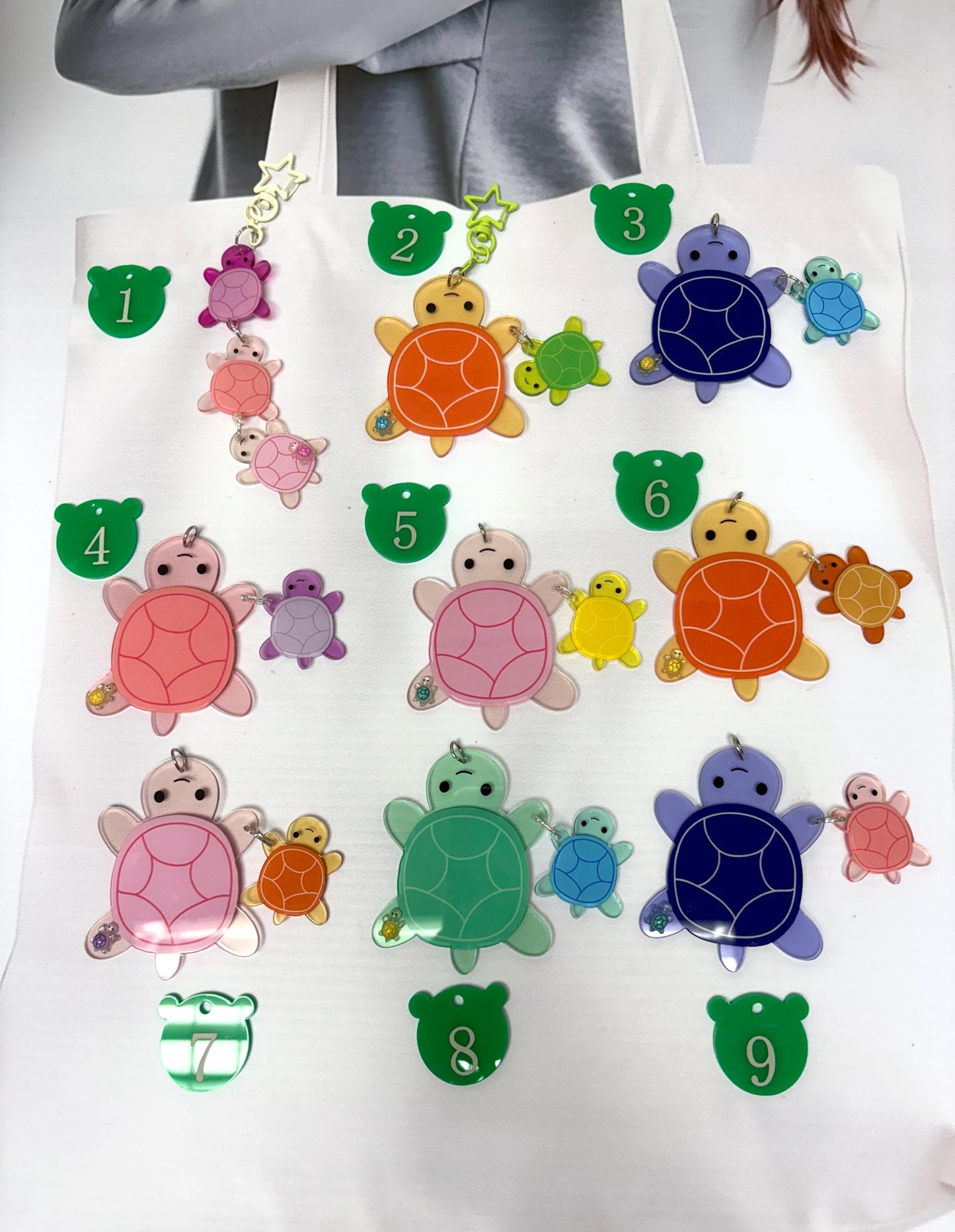 Turtle Bag Charms | Acrylic Turtle Charms Keychain Cute Accessory Gift