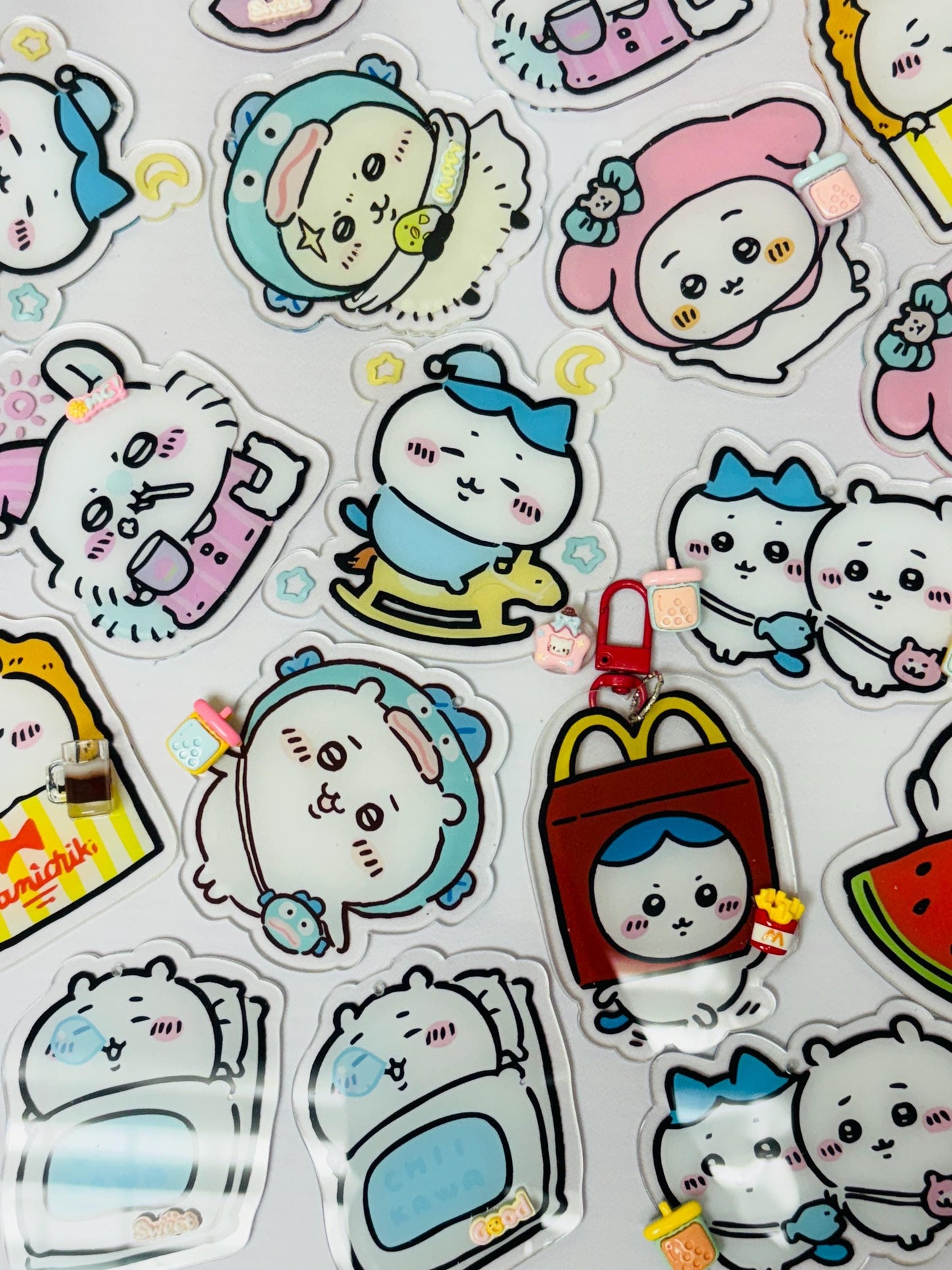 Chiikawa Charm with Phone Wristlet Set | Chiikawa 8cm Acrylic Charms Phone Charm Keychain Gifts Ideas