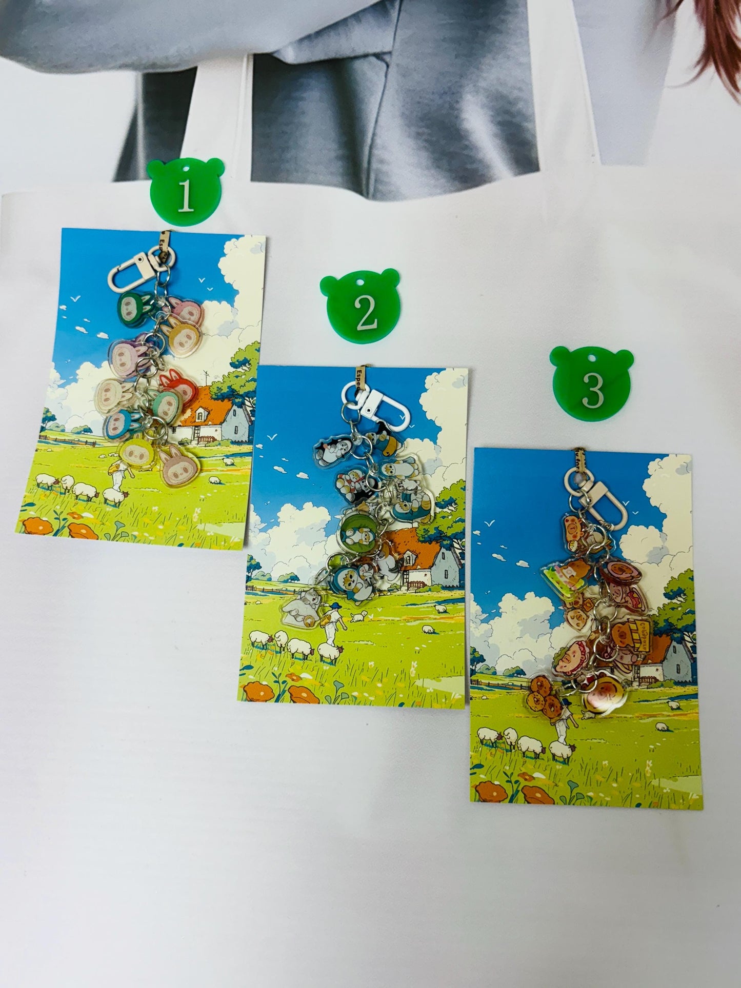 Cartoon Character Keychains | Kawaii Charm Acrylic Keychain for Bags, Accessories & Gifts