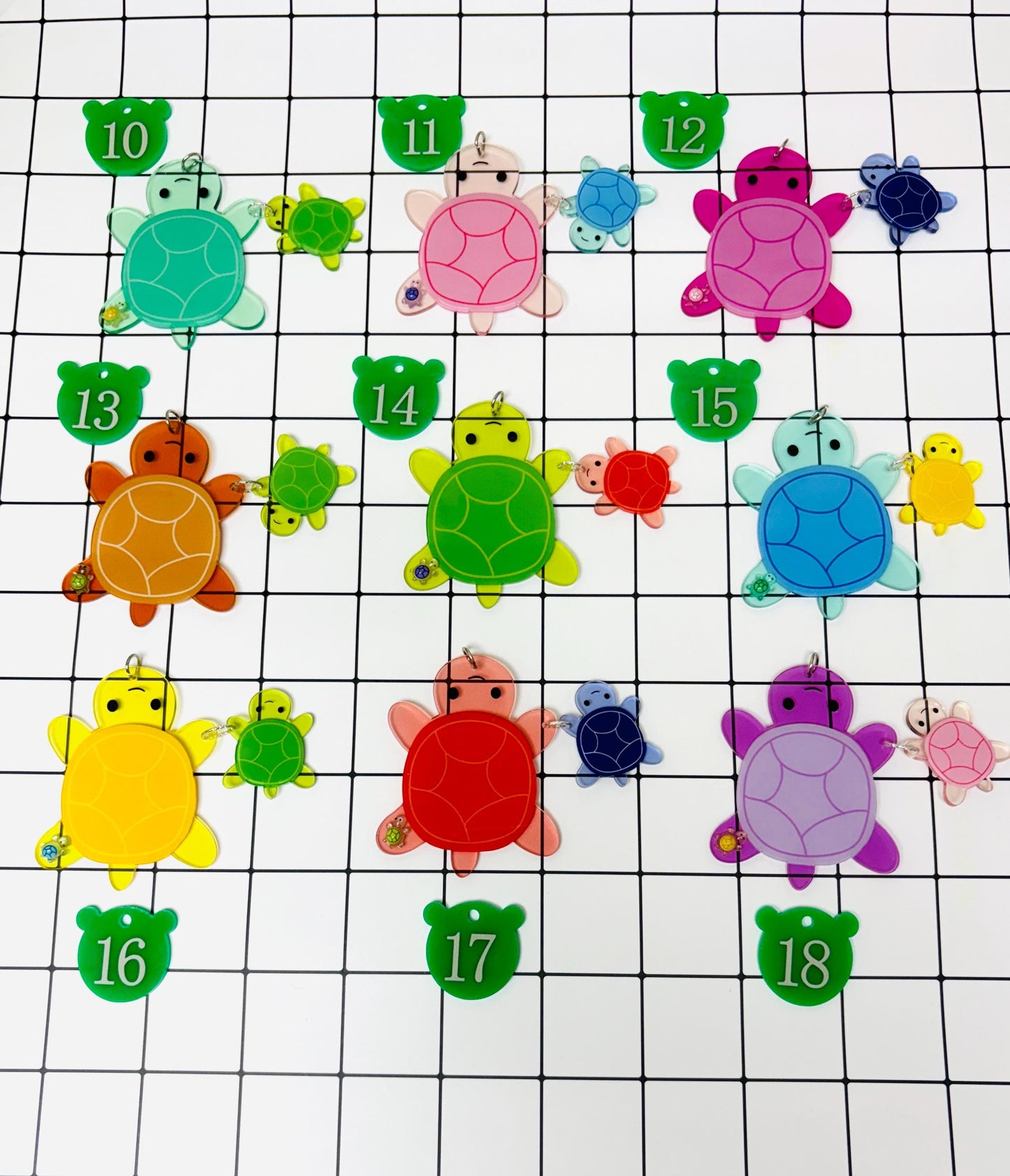 Turtle Bag Charms | Acrylic Turtle Charms Keychain Cute Accessory Gift