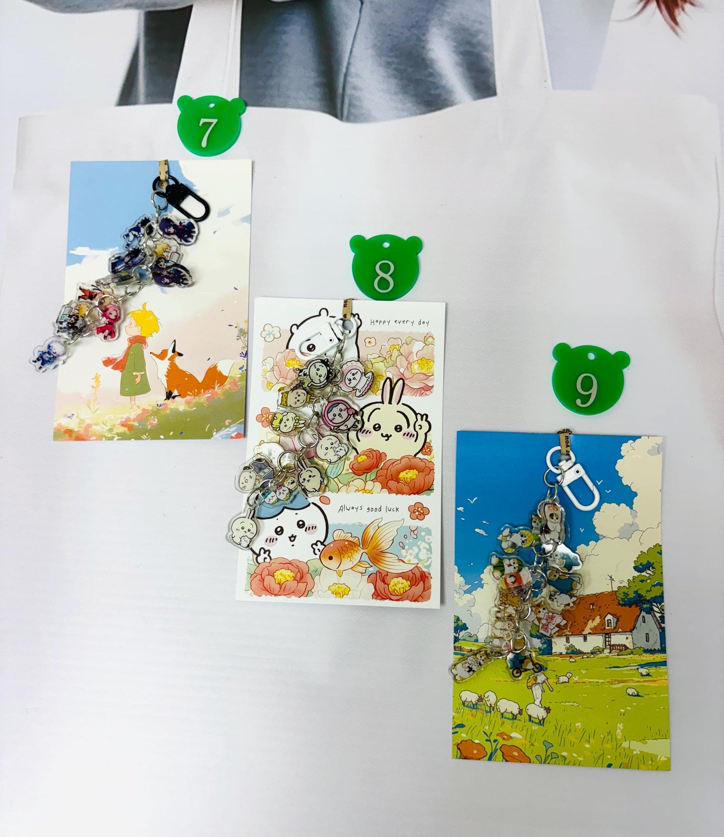 Cartoon Character Keychains | Kawaii Charm Acrylic Keychain for Bags, Accessories & Gifts