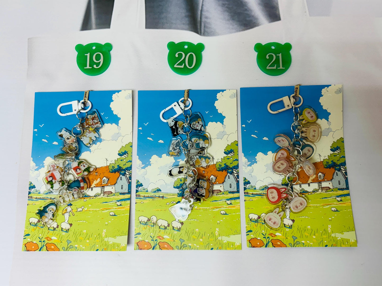 Cartoon Character Keychains | Kawaii Charm Acrylic Keychain for Bags, Accessories & Gifts