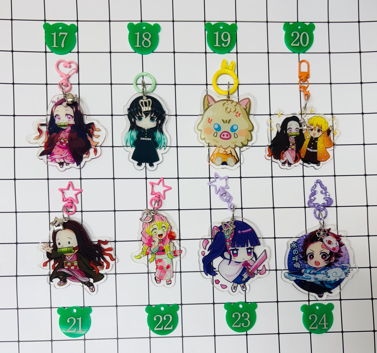 Demon Slayer Keychain Anime Bag Charms Keyring Accessories