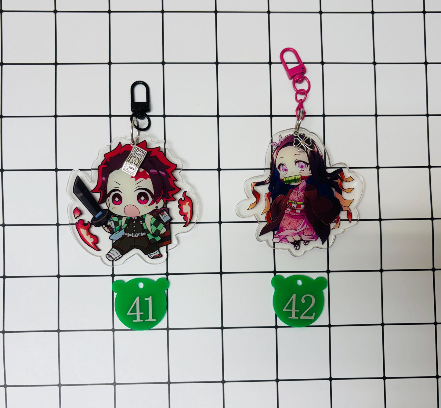 Demon Slayer Keychain Anime Bag Charms Keyring Accessories