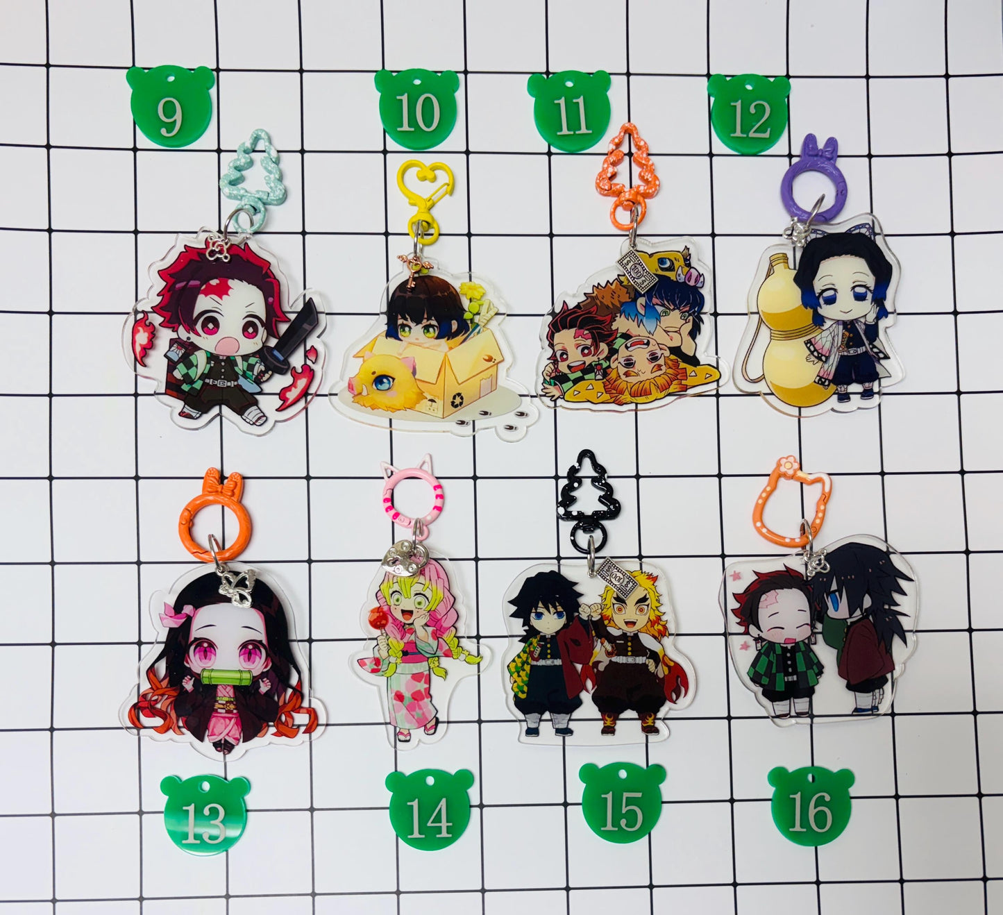 Demon Slayer Keychain Anime Bag Charms Keyring Accessories