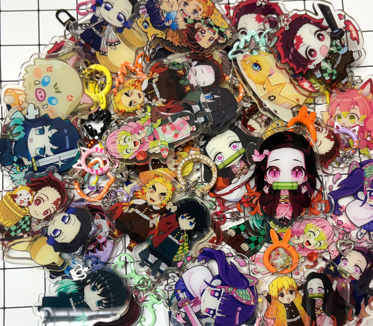 Demon Slayer Keychain Anime Bag Charms Keyring Accessories