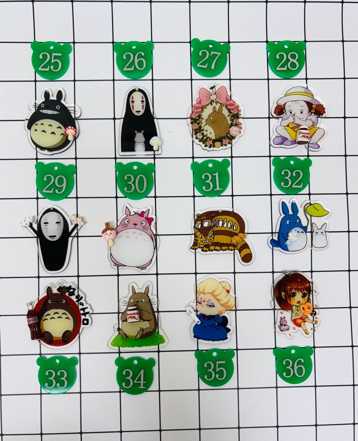 Hayao Miyazaki Charms: Anime Acrylic Keychain, Bag Charms, Accessories2