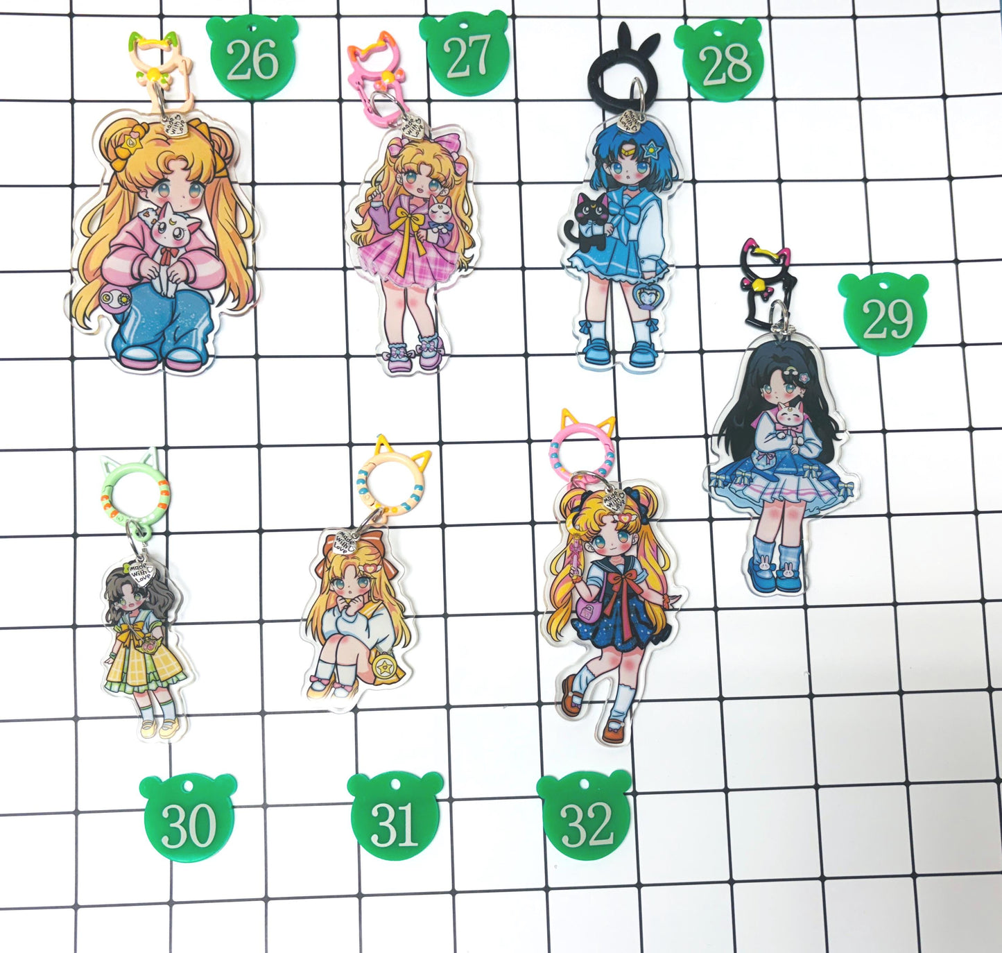 Sailor Moon Charm: Anime Acrylic Keychains, Bag Charms, Accessory