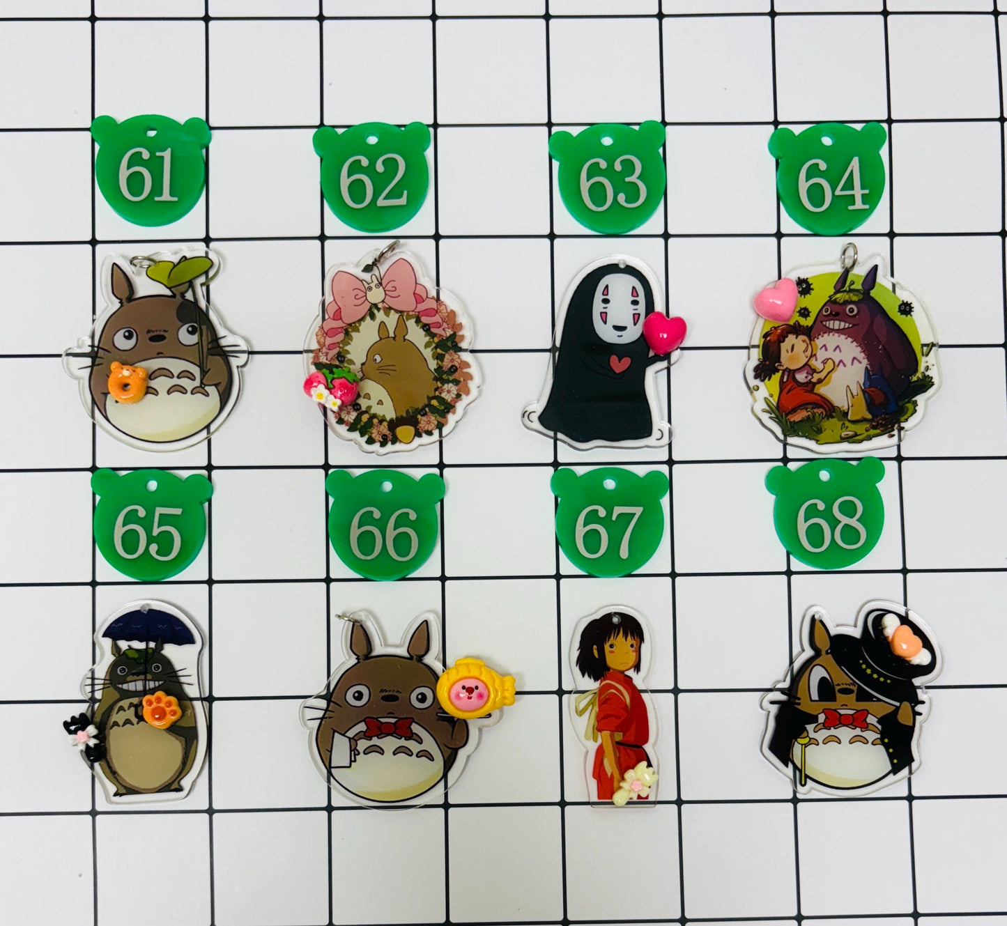 Hayao Miyazaki Charms: Anime Acrylic Keychain, Bag Charms, Accessories2