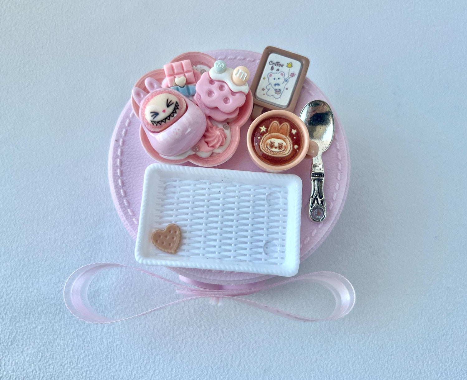 Labubu Theme Jewelry Box Round Storage Box Jewelry Organizer Small Accessories Birthday Gift