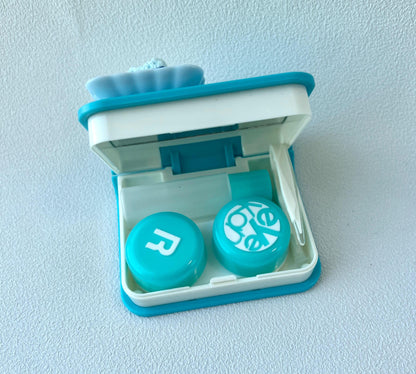 Contact Lens Case Set with Cute Food and Animal Charms