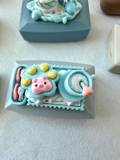 Colorful Contact Lens Case with Cute Food & Animal Charms